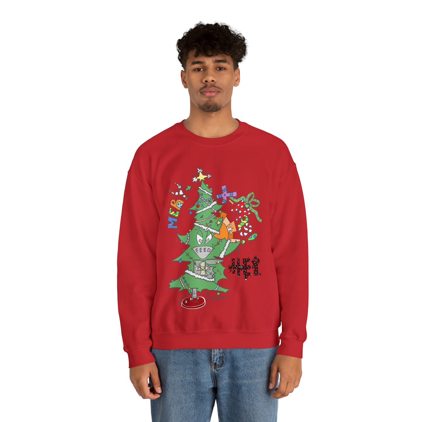 "Hey-Mas Tree" Unisex Heavy Blend™ Crewneck Sweatshirt