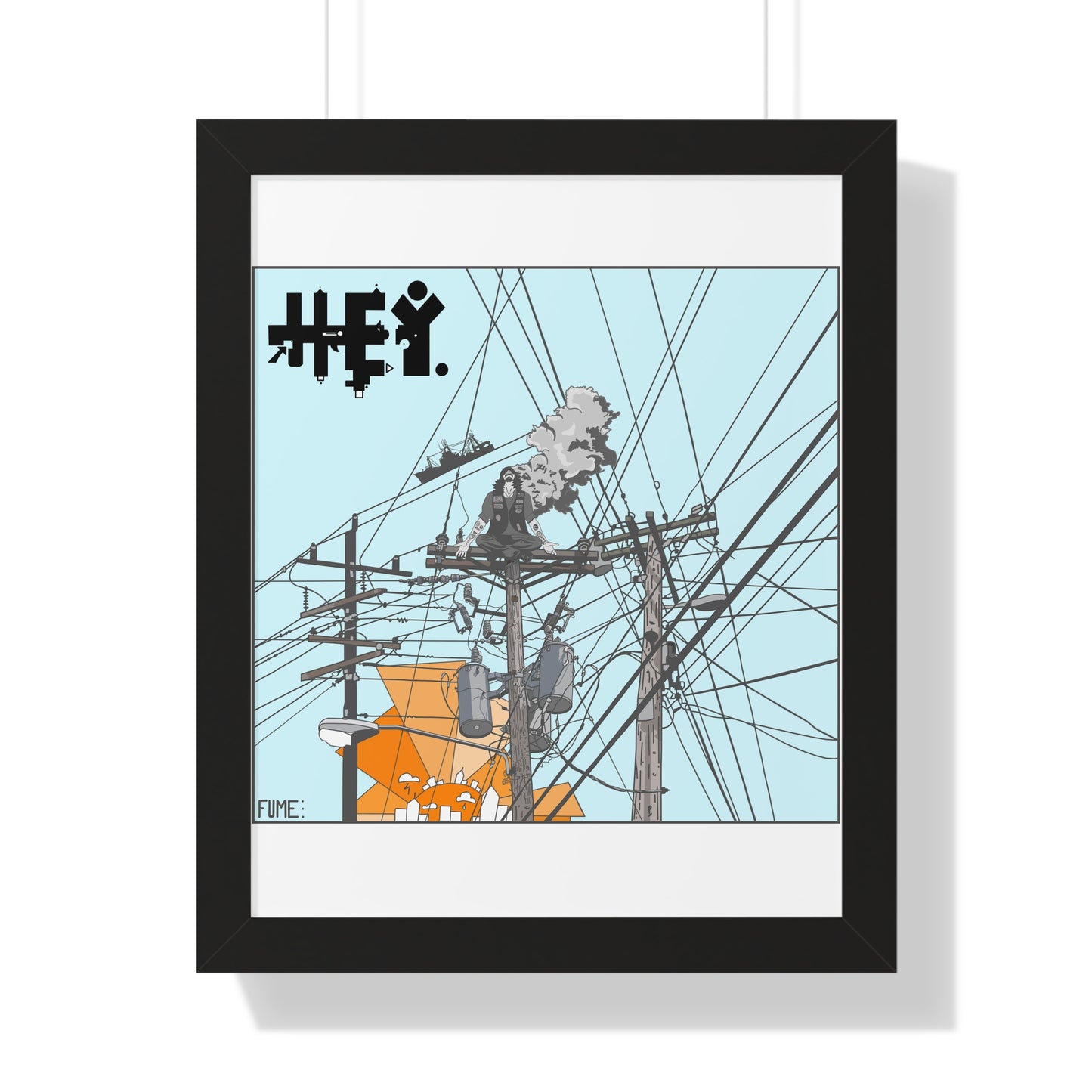 "Self-Immo" by Sietch Ramshackle Framed Vertical Poster