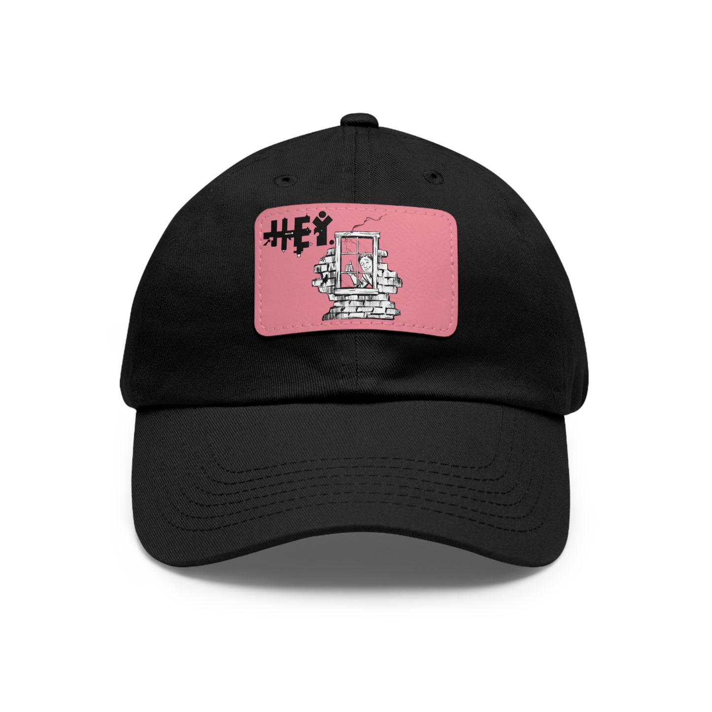 "That Guy, Frank" Dad Hat with Leather Patch (Rectangle)