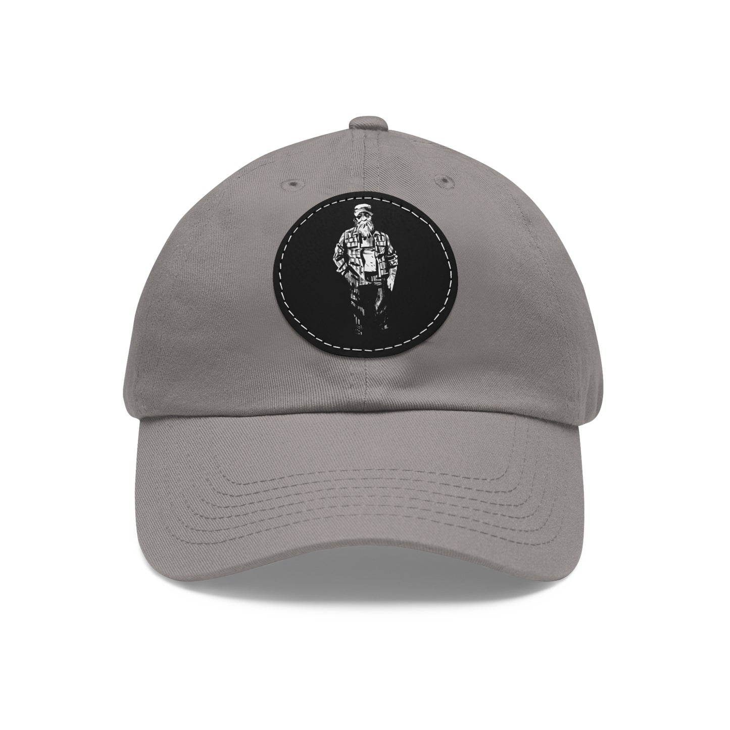 Salty-Guy" Dad Hat with Leather Patch (Round)