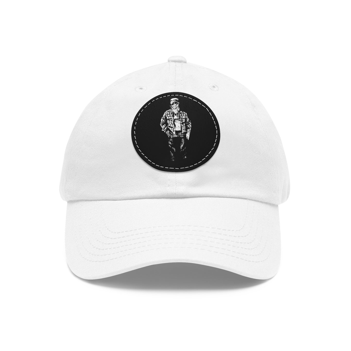 Salty-Guy" Dad Hat with Leather Patch (Round)