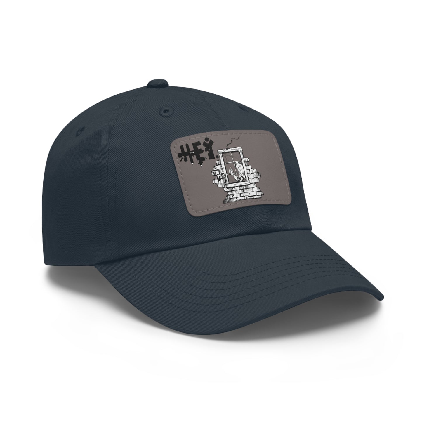 "That Guy, Frank" Dad Hat with Leather Patch (Rectangle)