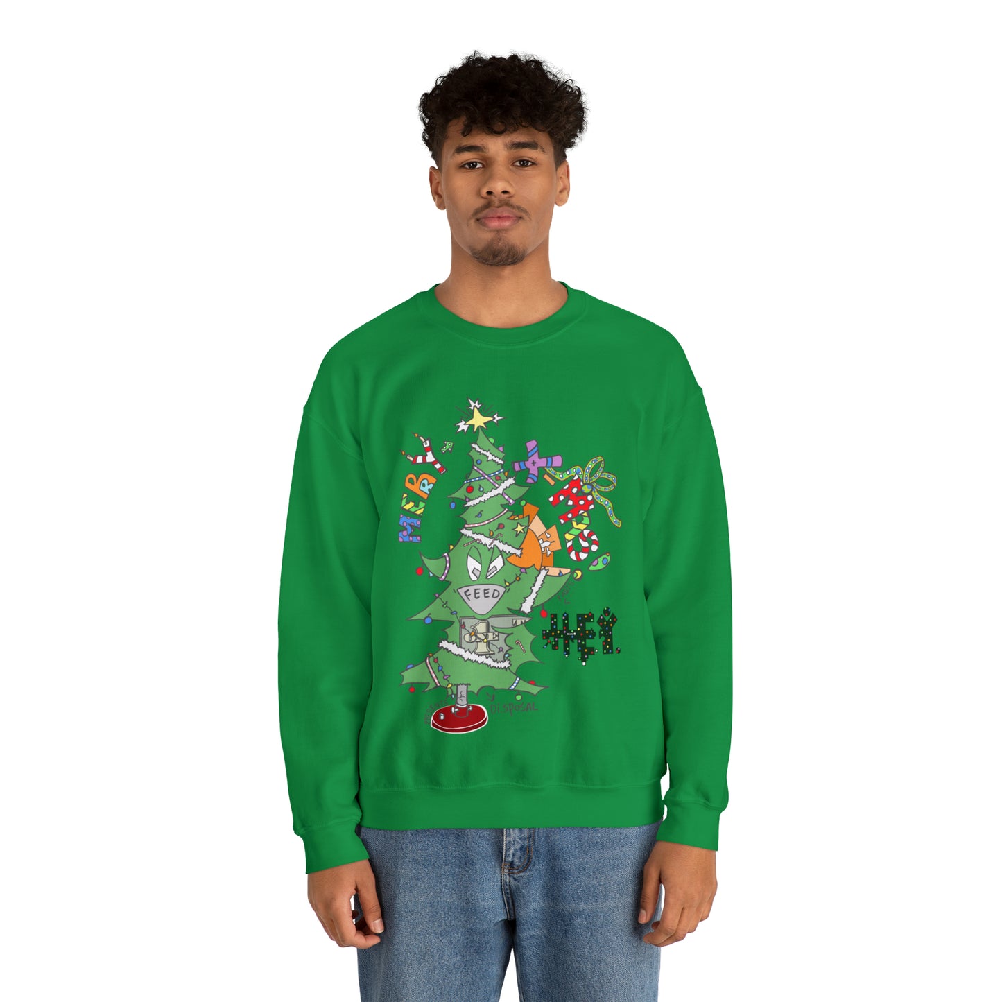 "Hey-Mas Tree" Unisex Heavy Blend™ Crewneck Sweatshirt