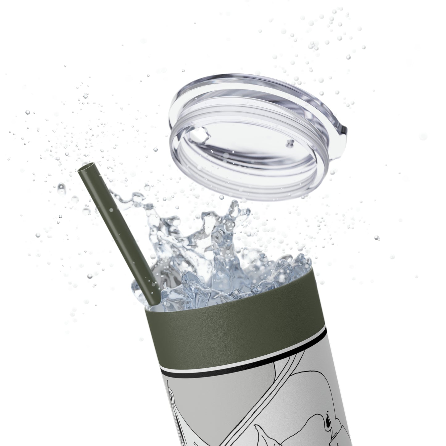 Skinny Tumbler with Straw, 20oz