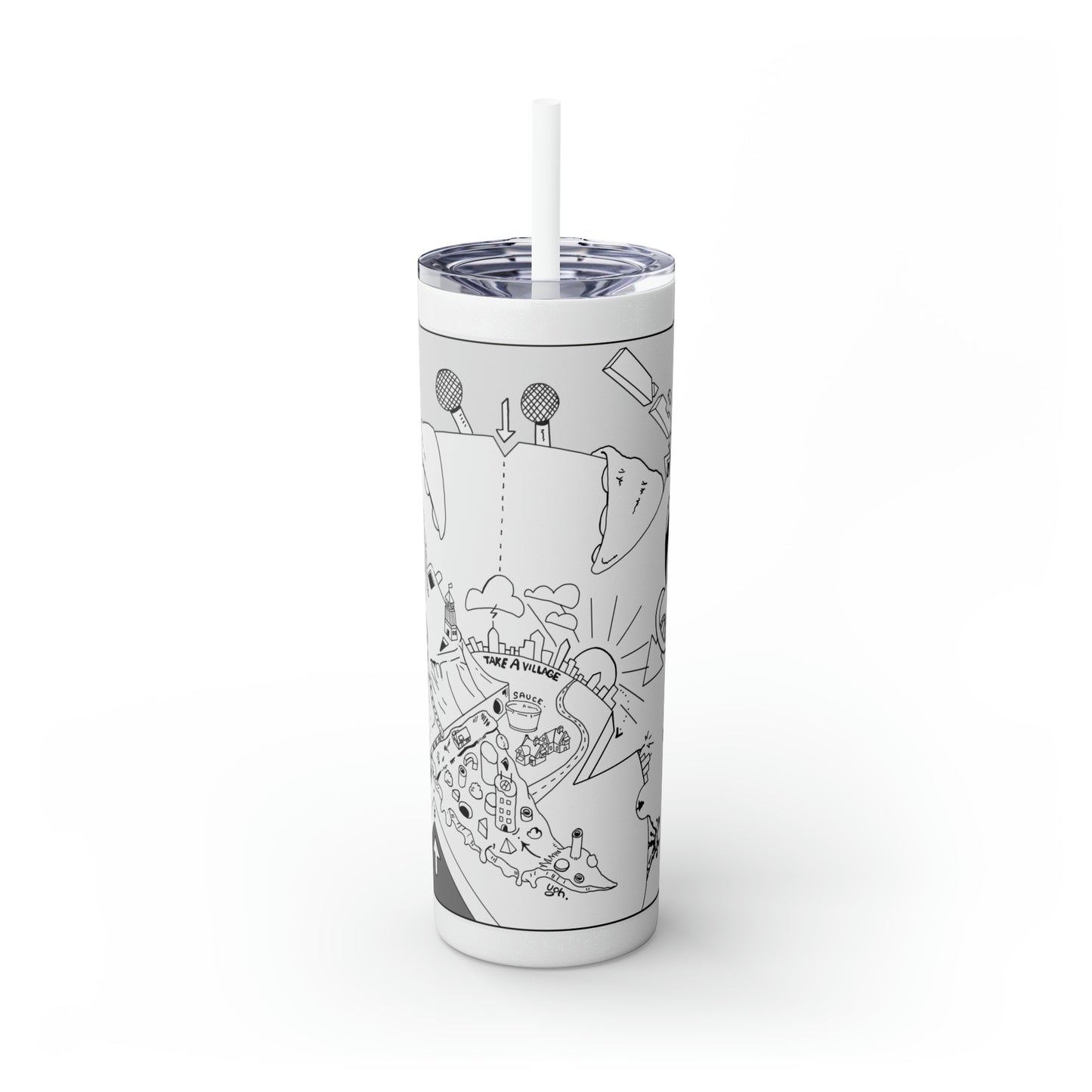 Skinny Tumbler with Straw, 20oz