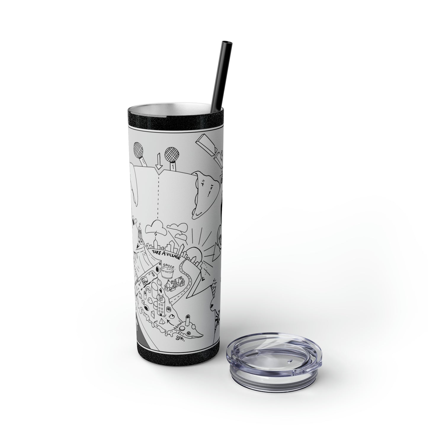 Skinny Tumbler with Straw, 20oz