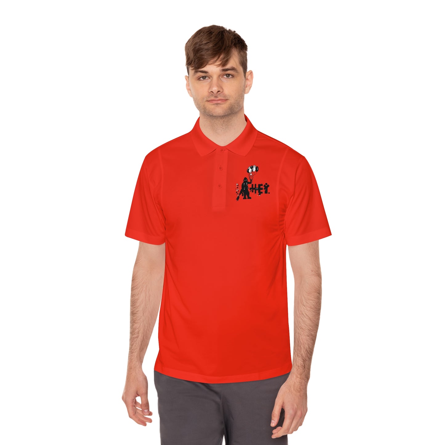 "Hey Balloons" Men's Sport Polo Shirt