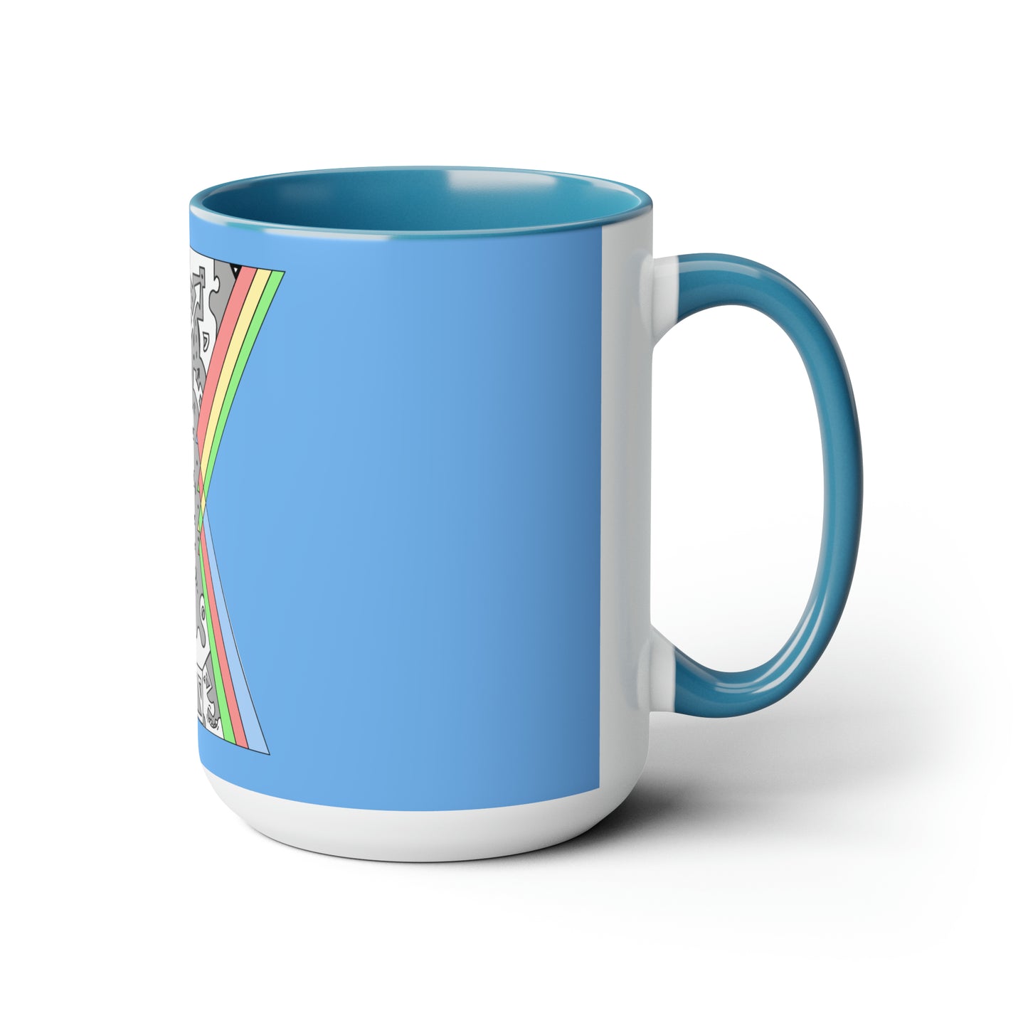 Two-Tone Coffee Mugs, 15oz