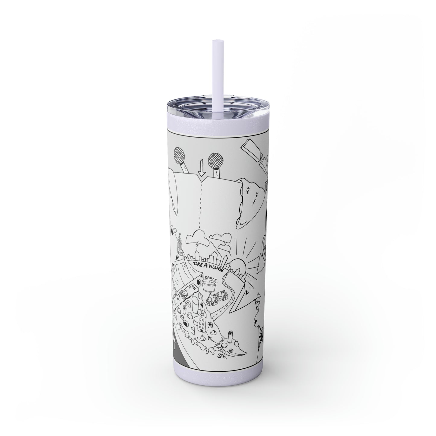 Skinny Tumbler with Straw, 20oz