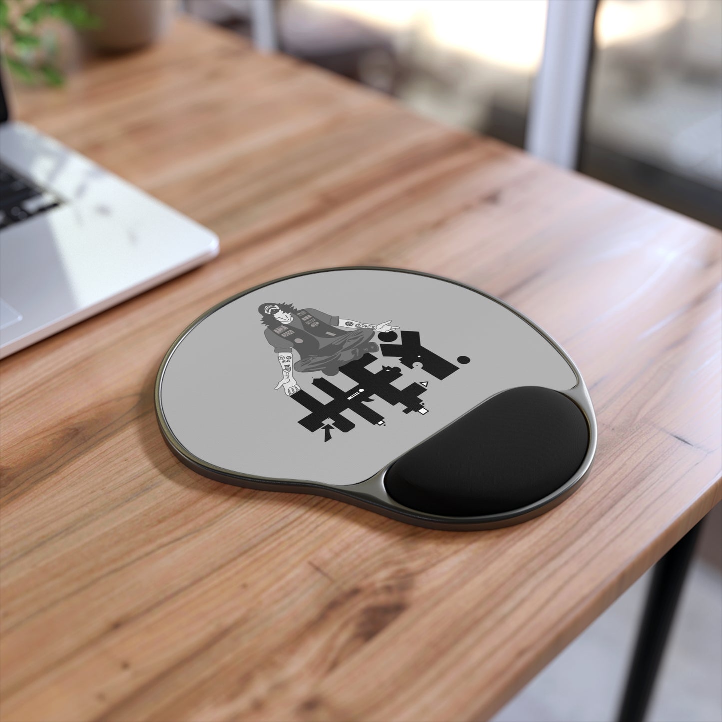 "Self-Immo" Mouse Pad With Wrist Rest