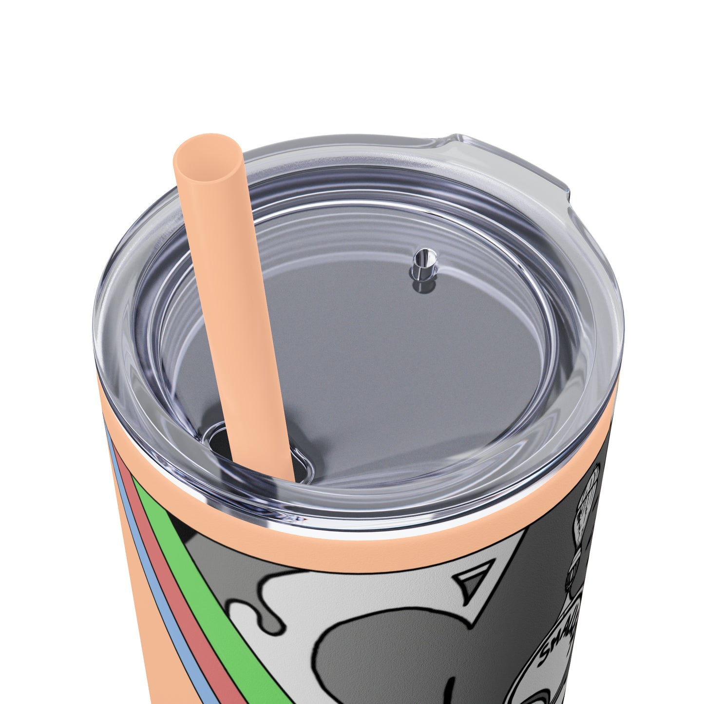 Skinny Tumbler with Straw, 20oz