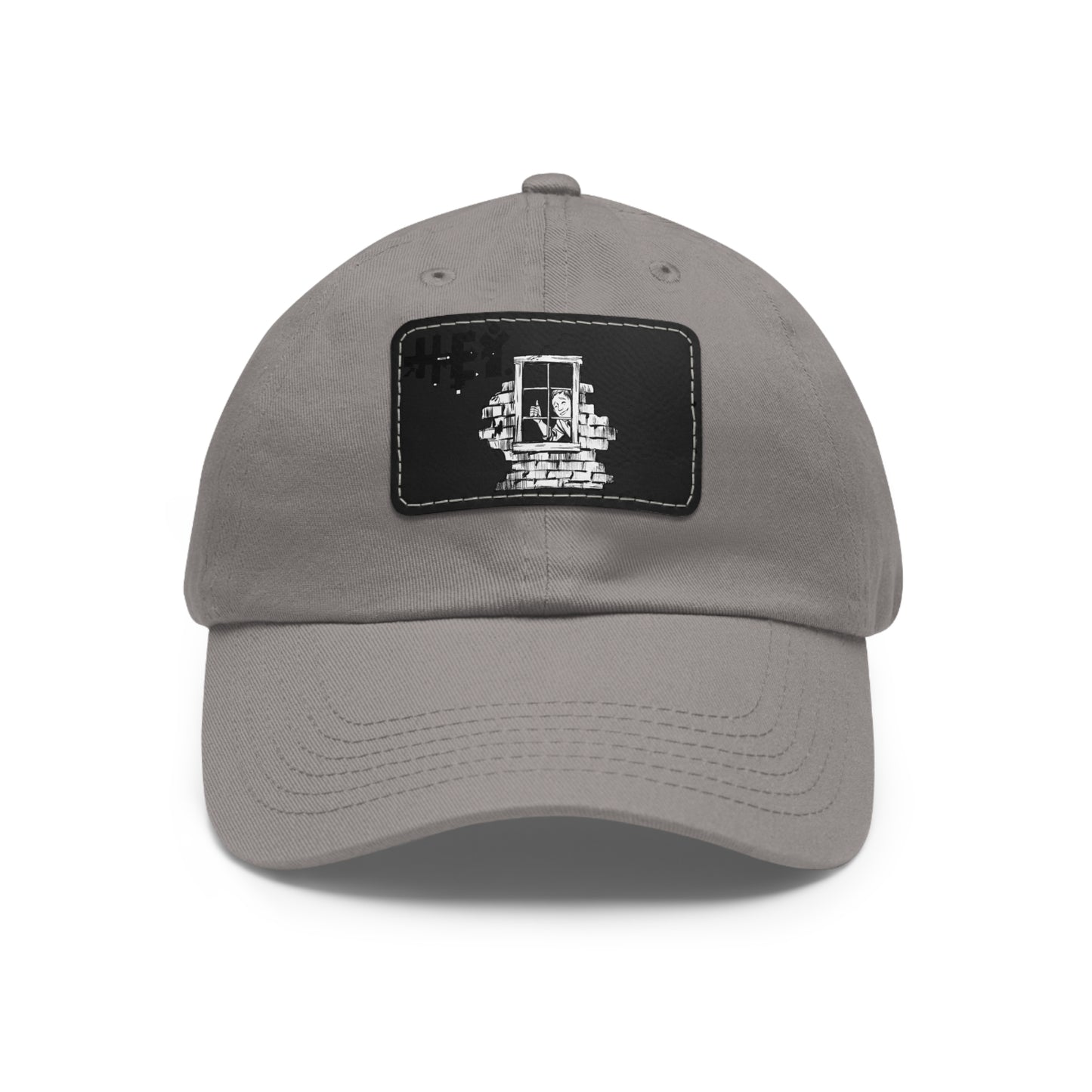 "That Guy, Frank" Dad Hat with Leather Patch (Rectangle)