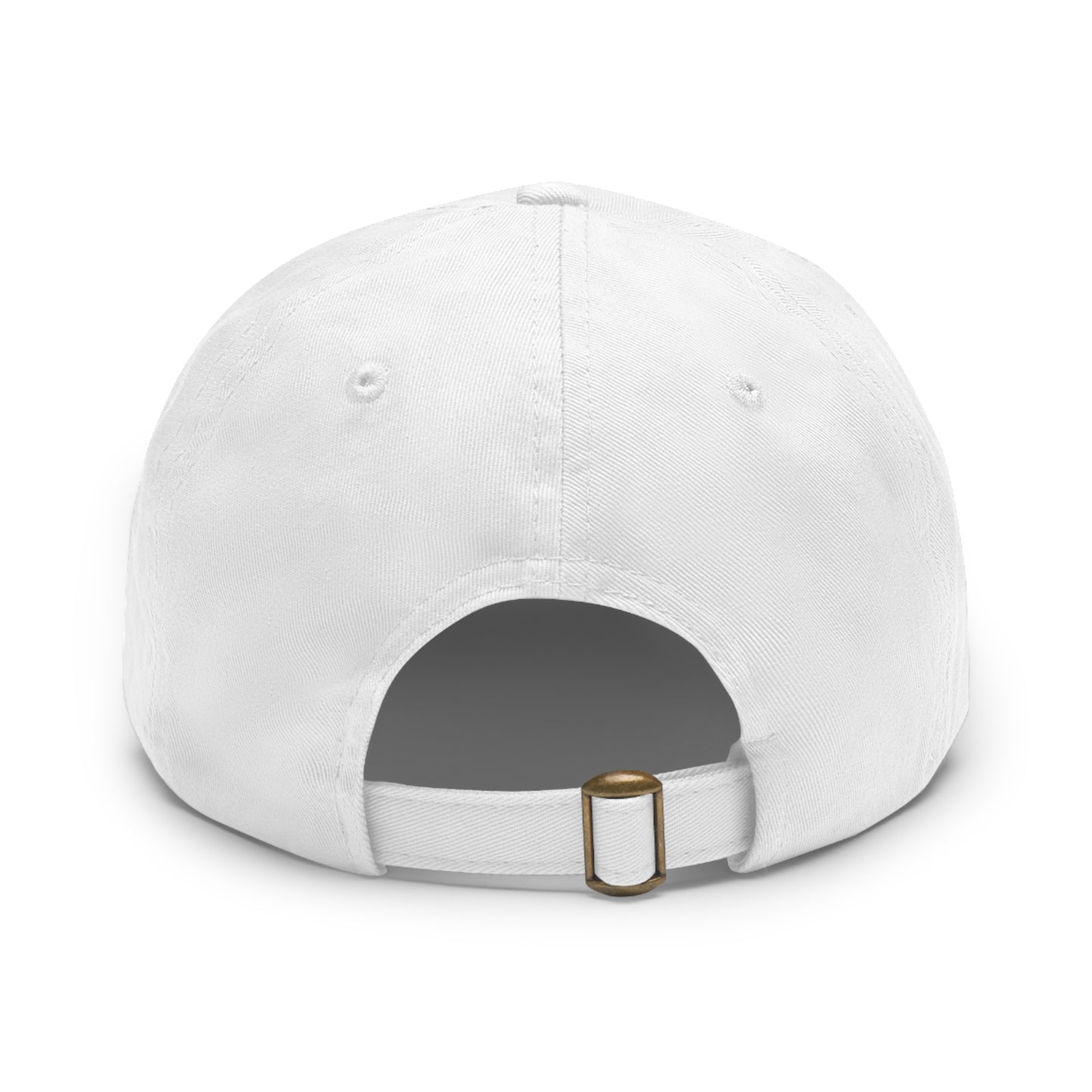 Hey. Brand Logo Dad Hat with Leather Patch (Rectangle)