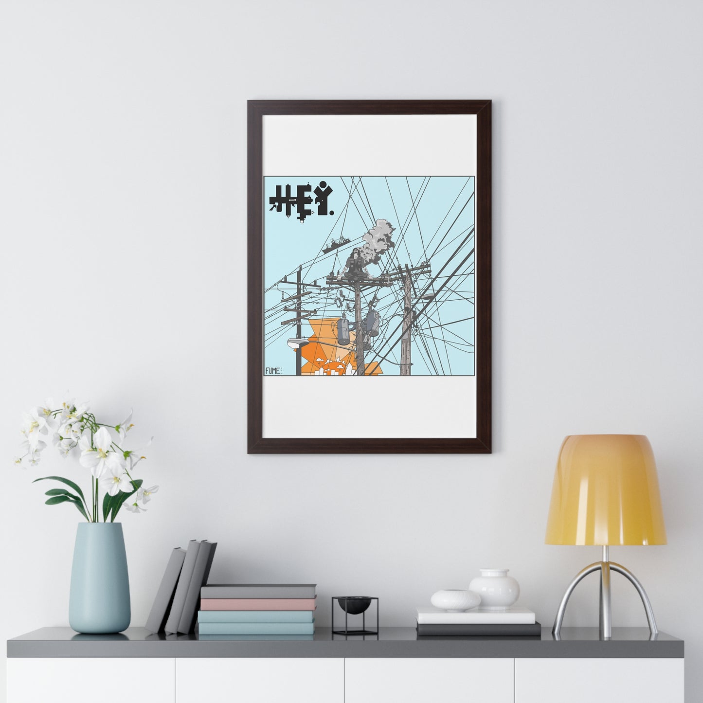 "Self-Immo" by Sietch Ramshackle Framed Vertical Poster