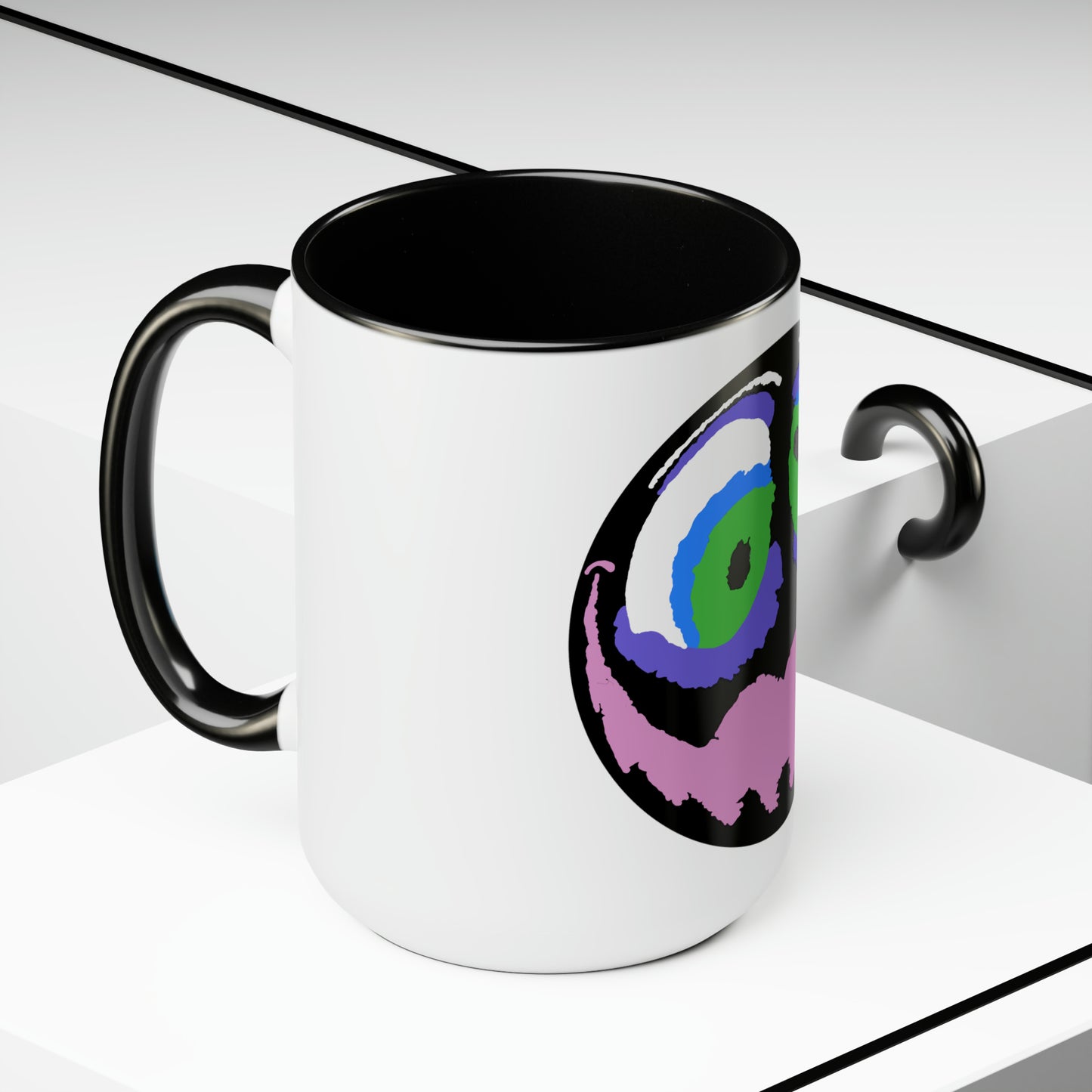 Two-Tone Coffee Mugs, 15oz