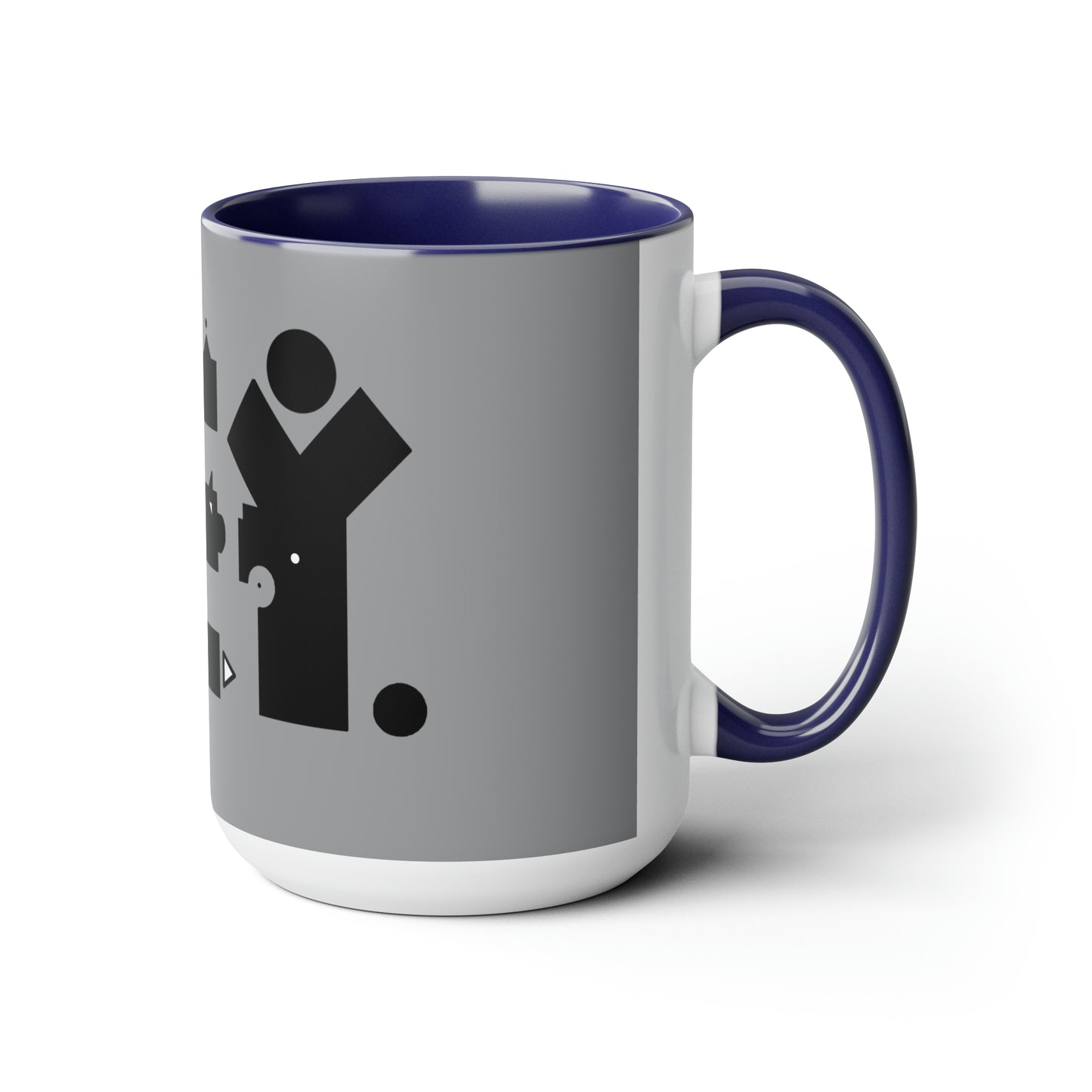 Two-Tone Coffee Mugs, 15oz