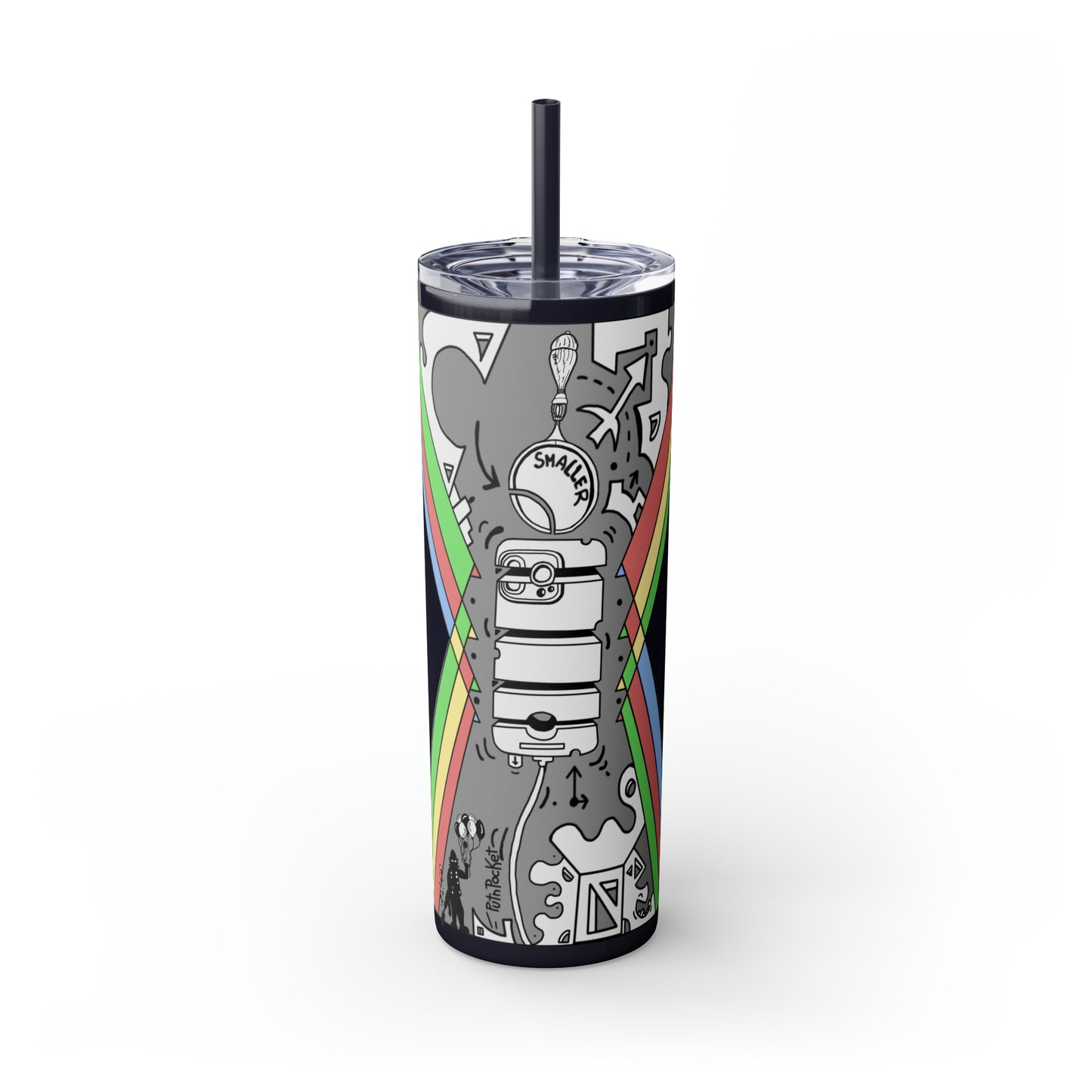 Skinny Tumbler with Straw, 20oz