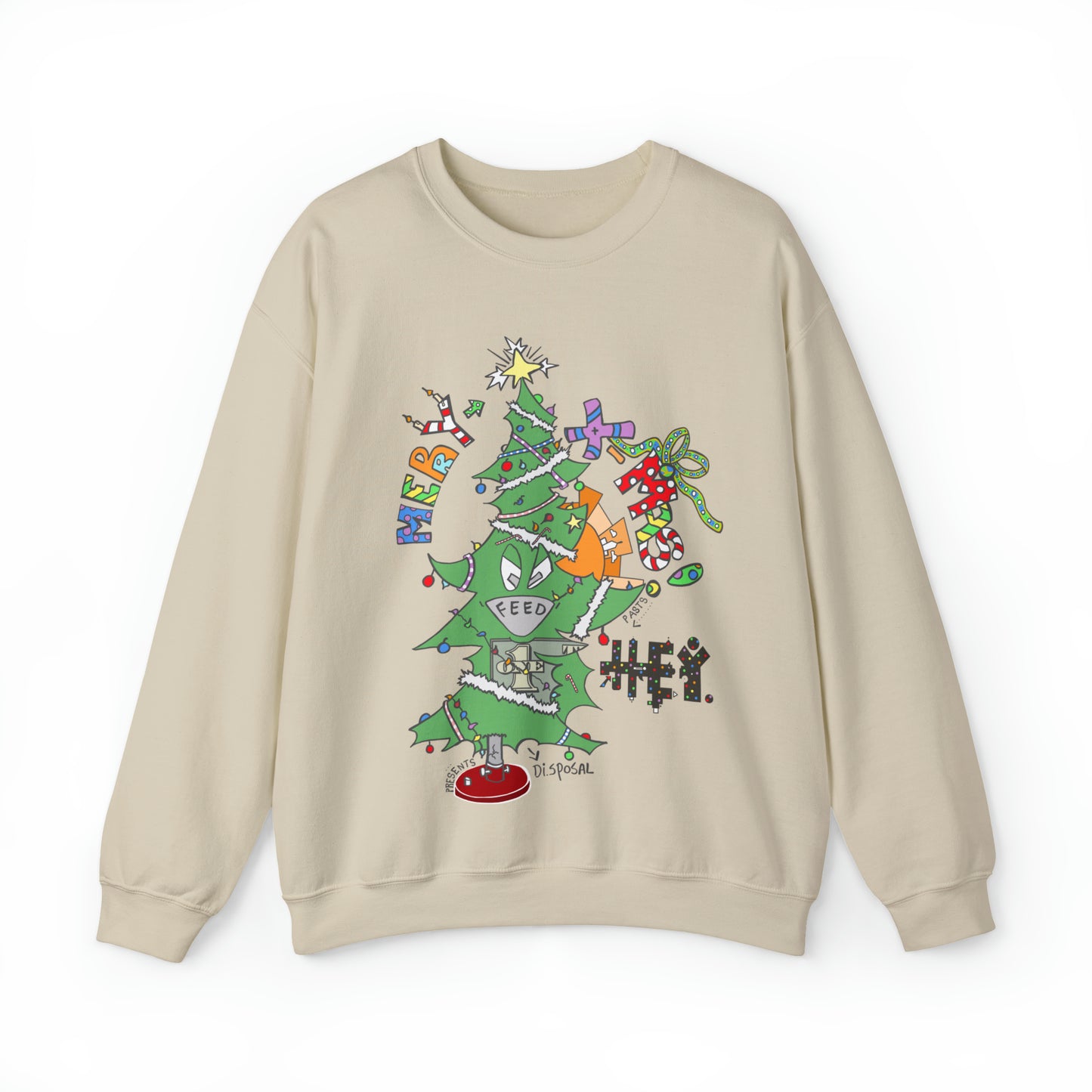 "Hey-Mas Tree" Unisex Heavy Blend™ Crewneck Sweatshirt