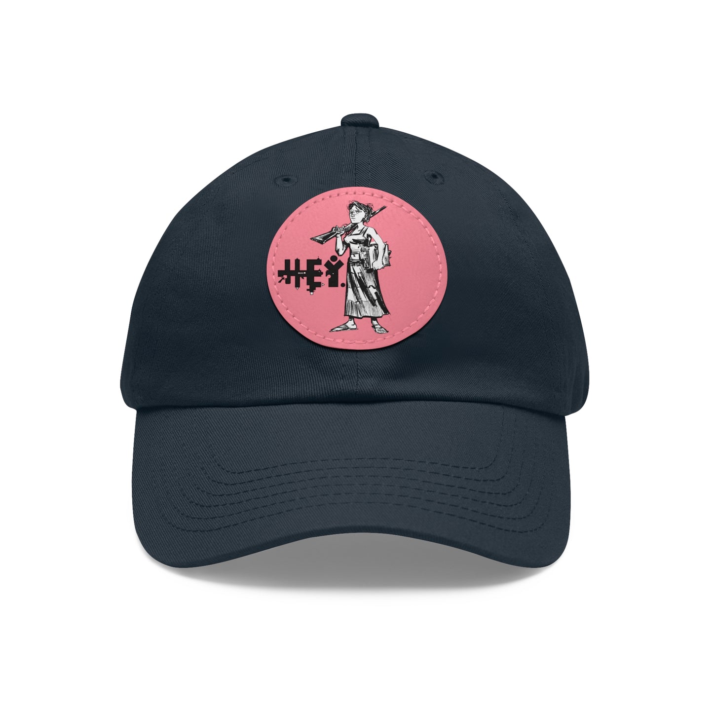 "Molly U-Hauly" Dad Hat with Leather Patch (Round)