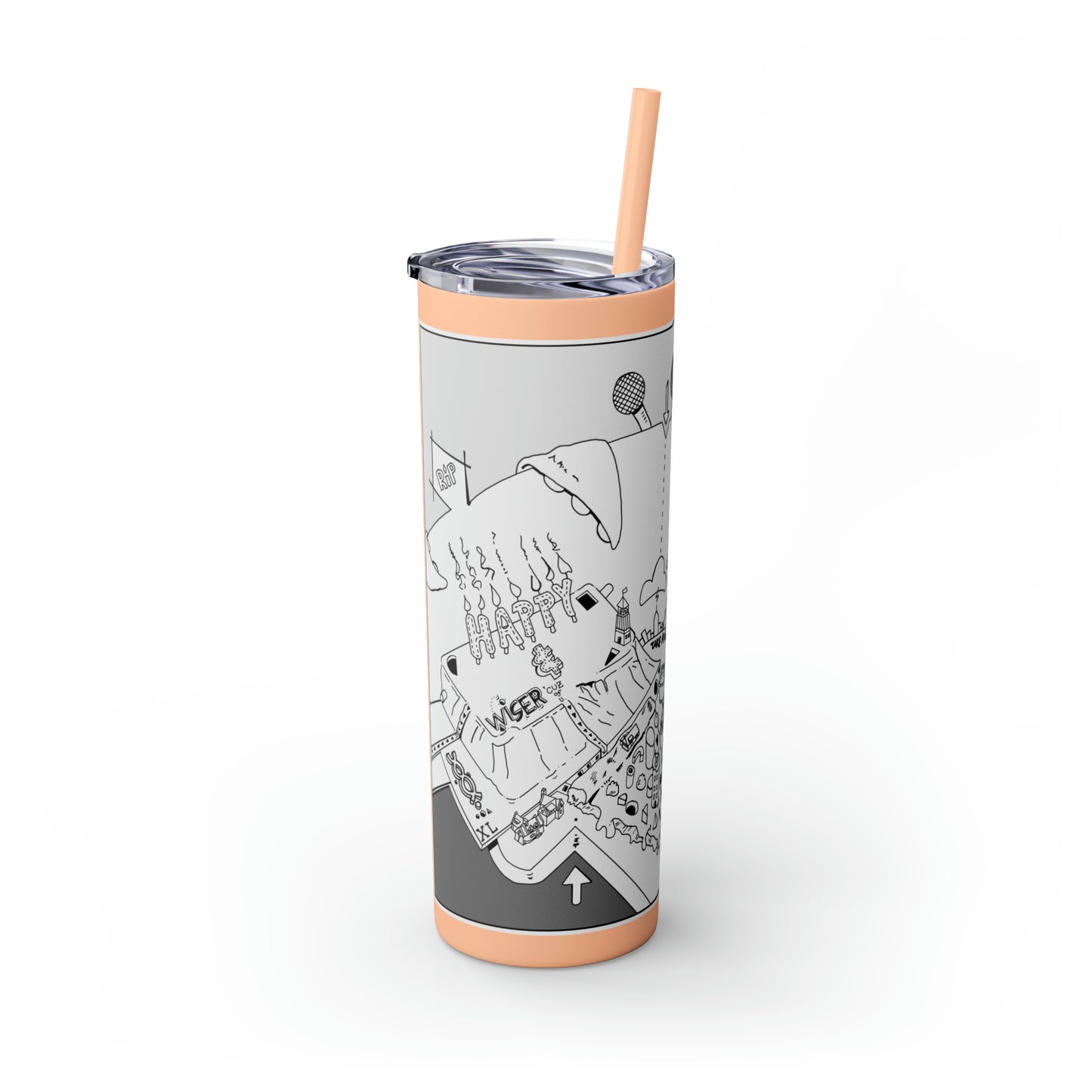 Skinny Tumbler with Straw, 20oz