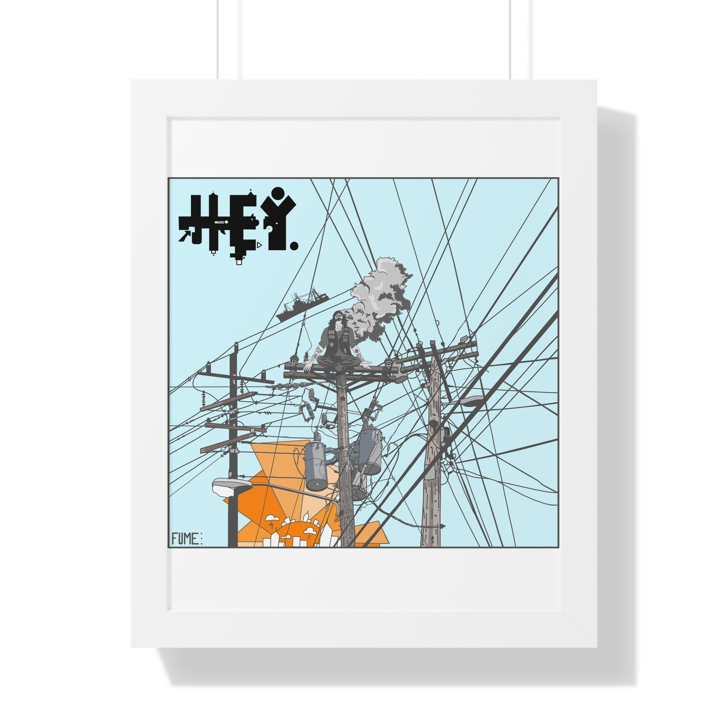 "Self-Immo" by Sietch Ramshackle Framed Vertical Poster