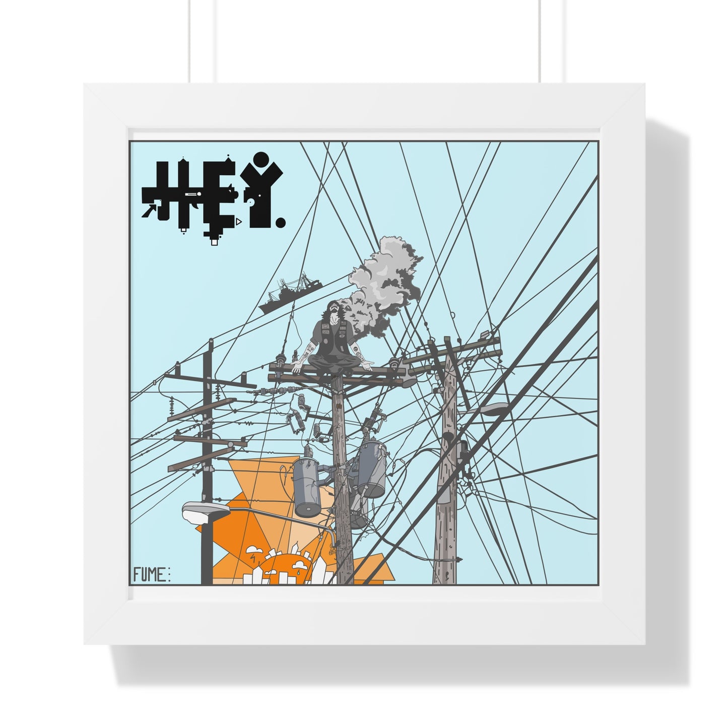 "Self-Immo" by Sietch Ramshackle Framed Vertical Poster