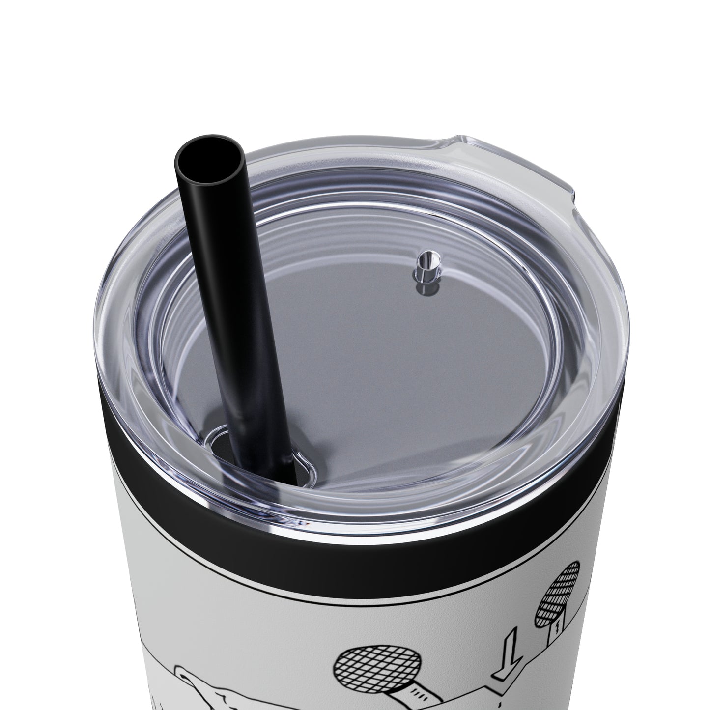 Skinny Tumbler with Straw, 20oz