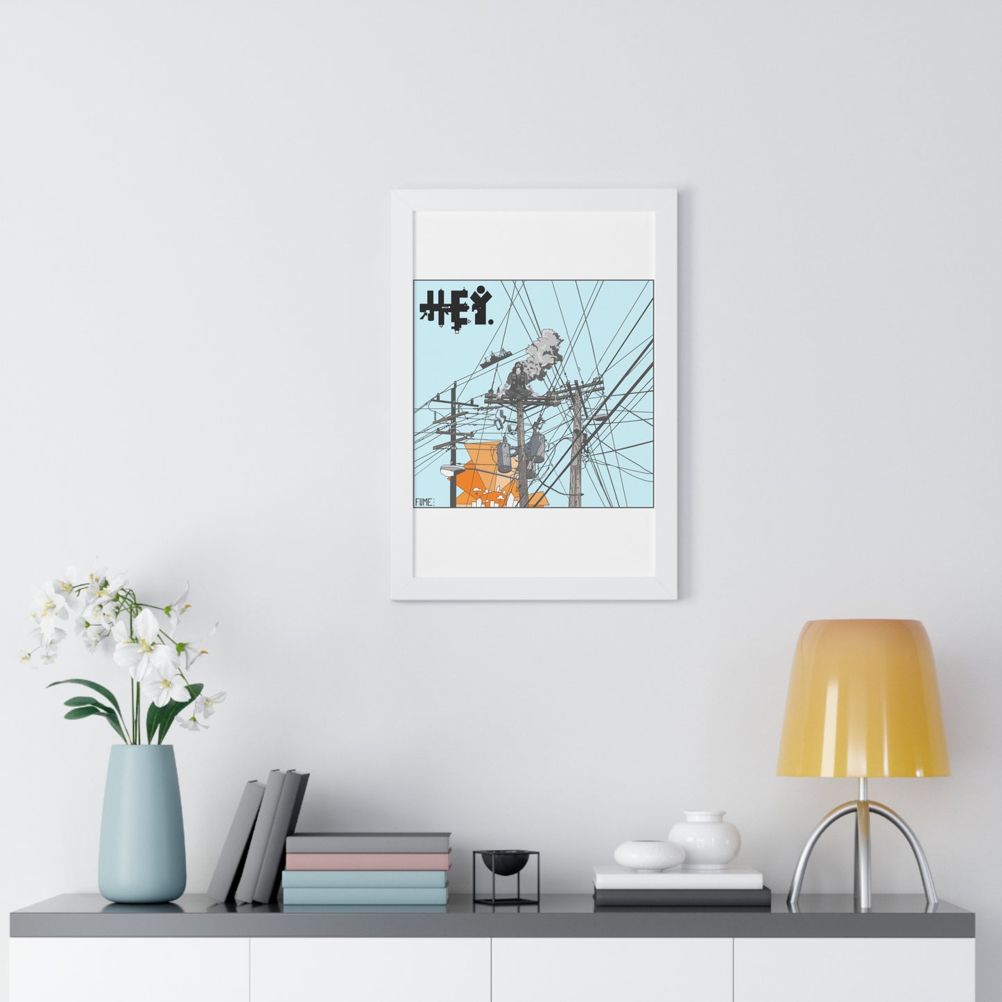 "Self-Immo" by Sietch Ramshackle Framed Vertical Poster