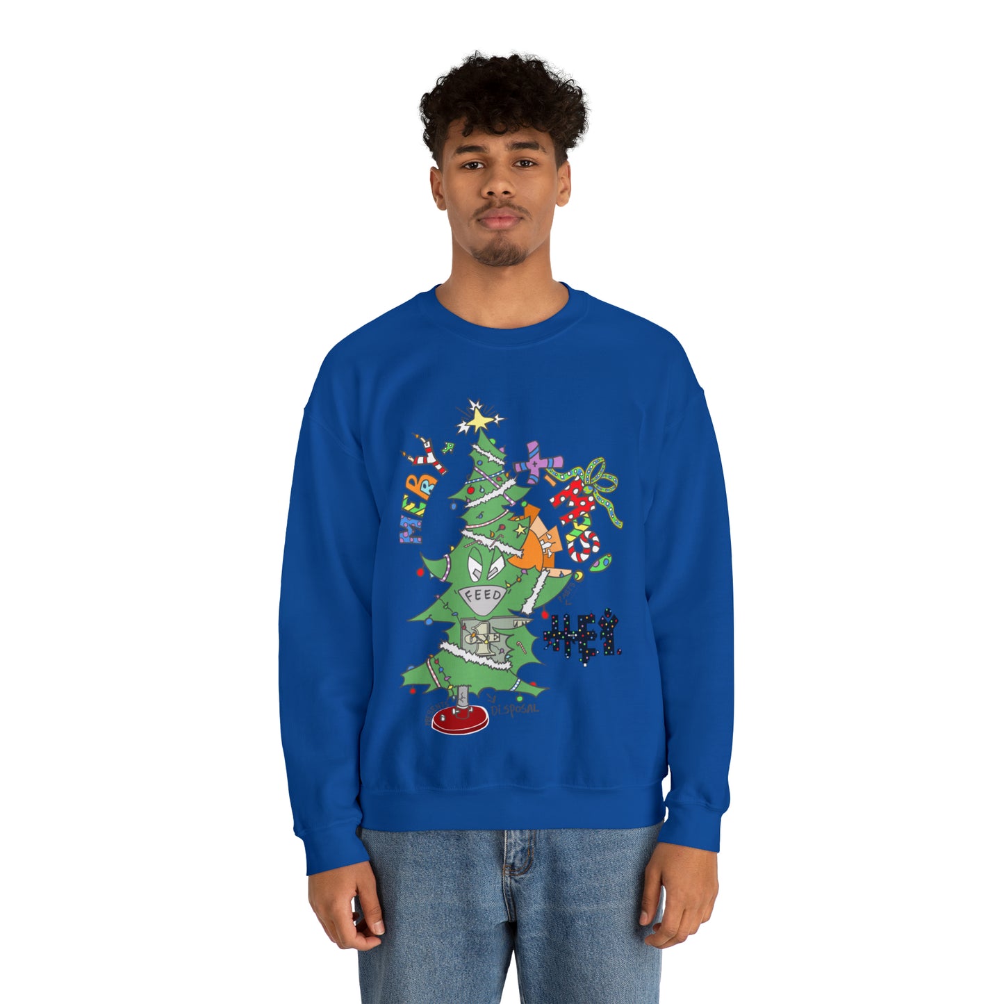 "Hey-Mas Tree" Unisex Heavy Blend™ Crewneck Sweatshirt