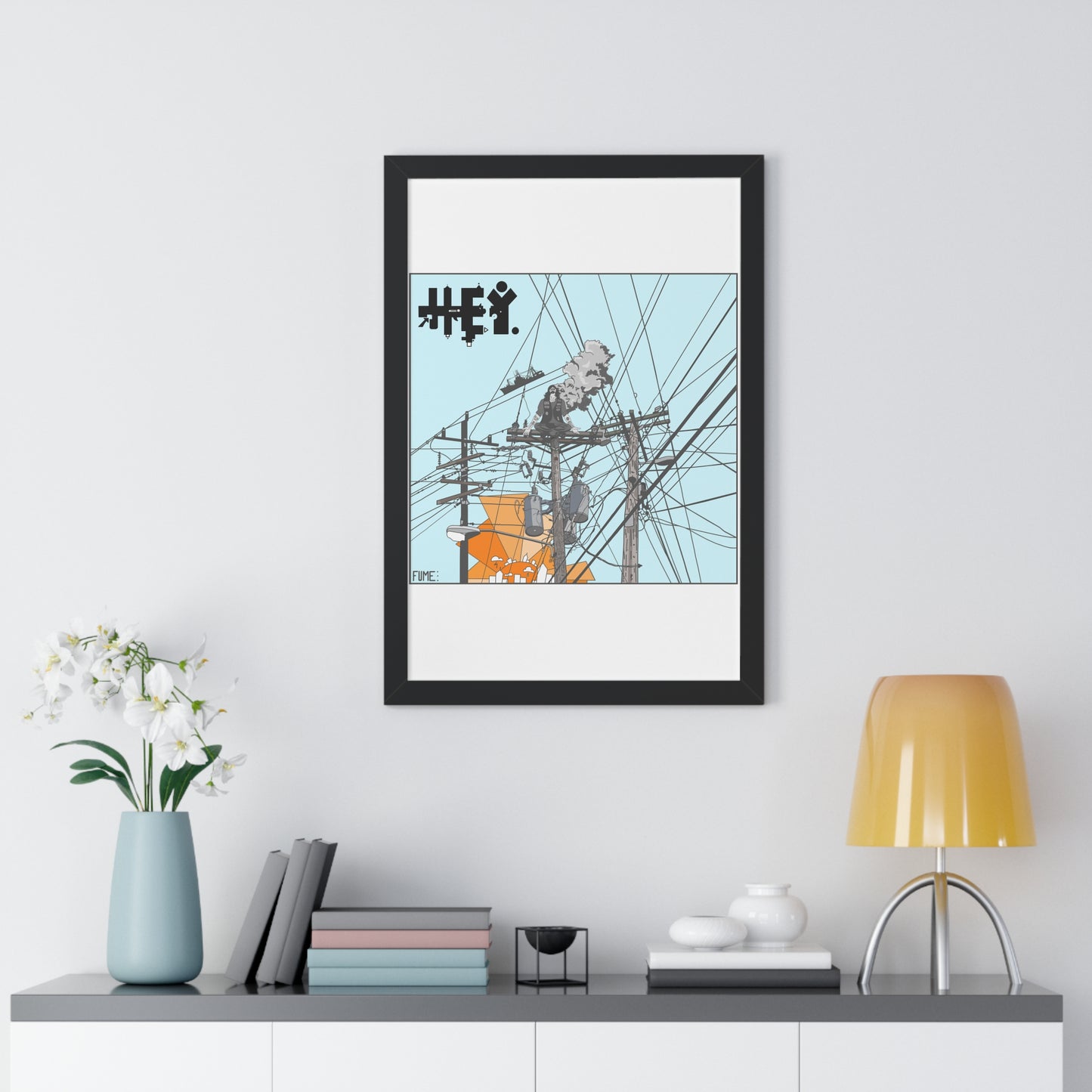 "Self-Immo" by Sietch Ramshackle Framed Vertical Poster