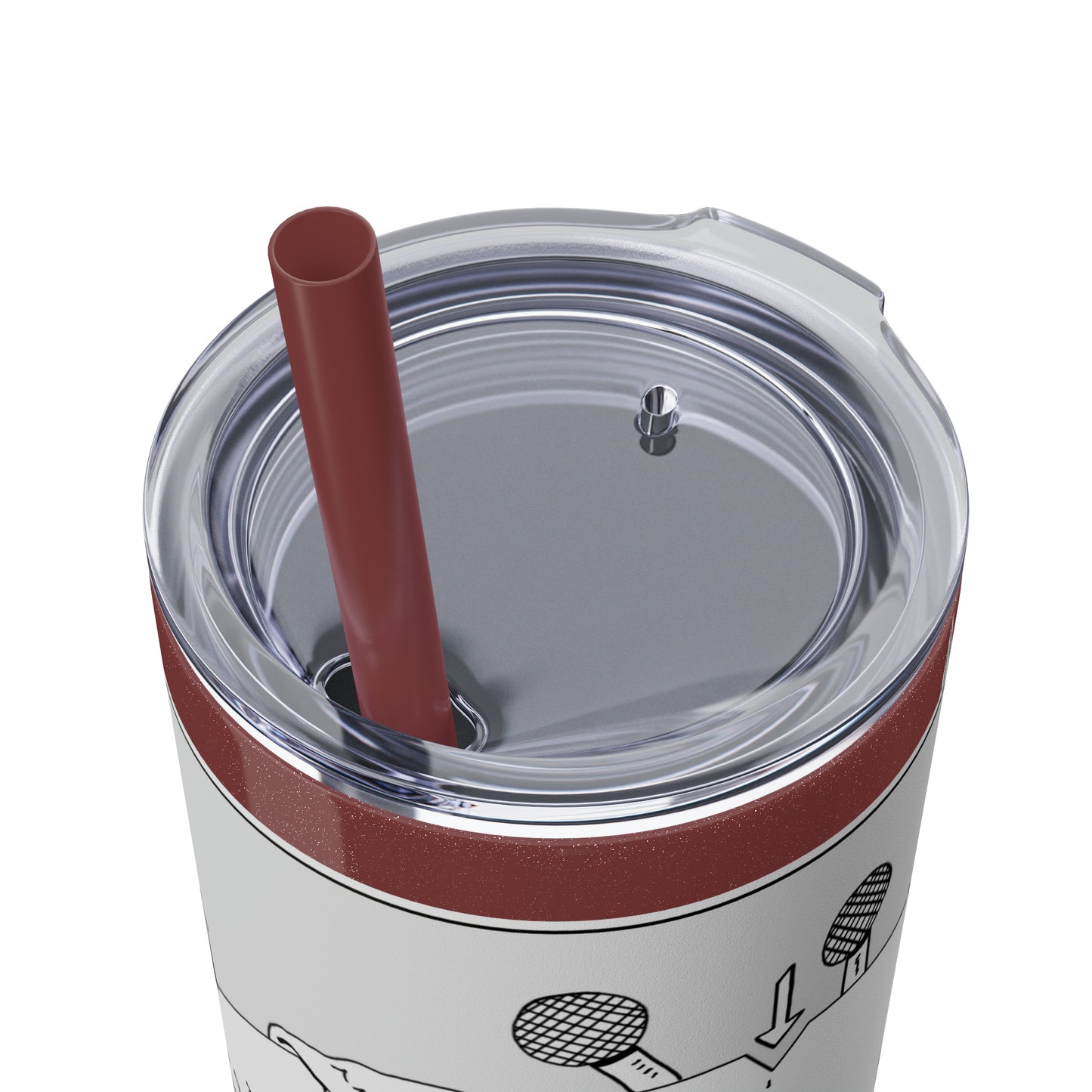 Skinny Tumbler with Straw, 20oz