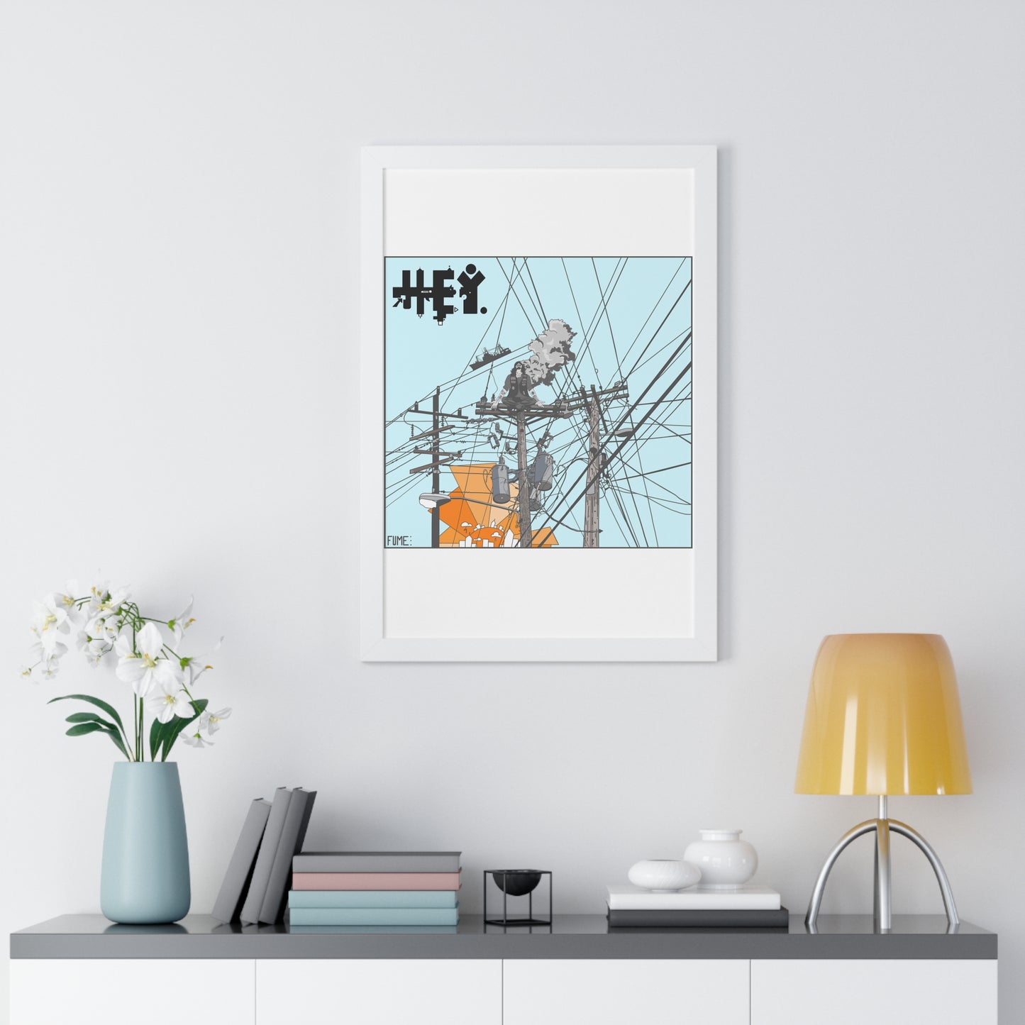 "Self-Immo" by Sietch Ramshackle Framed Vertical Poster