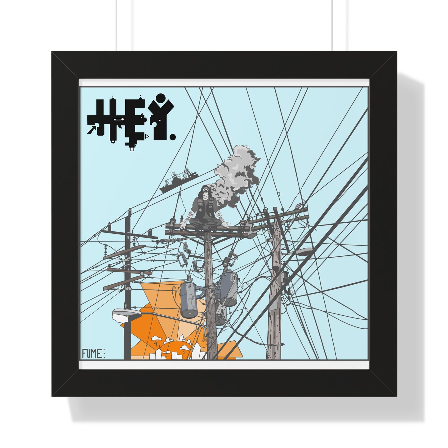 "Self-Immo" by Sietch Ramshackle Framed Vertical Poster