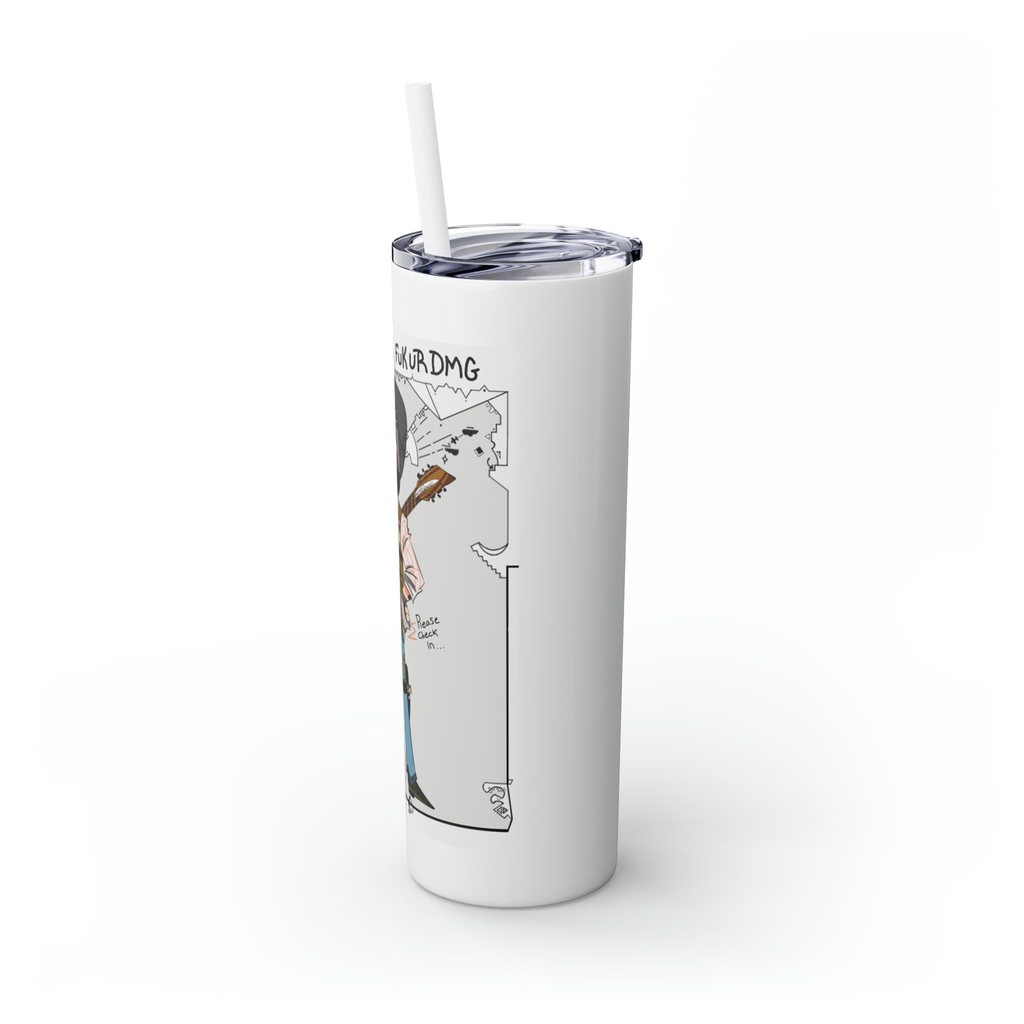 Skinny Tumbler with Straw, 20oz