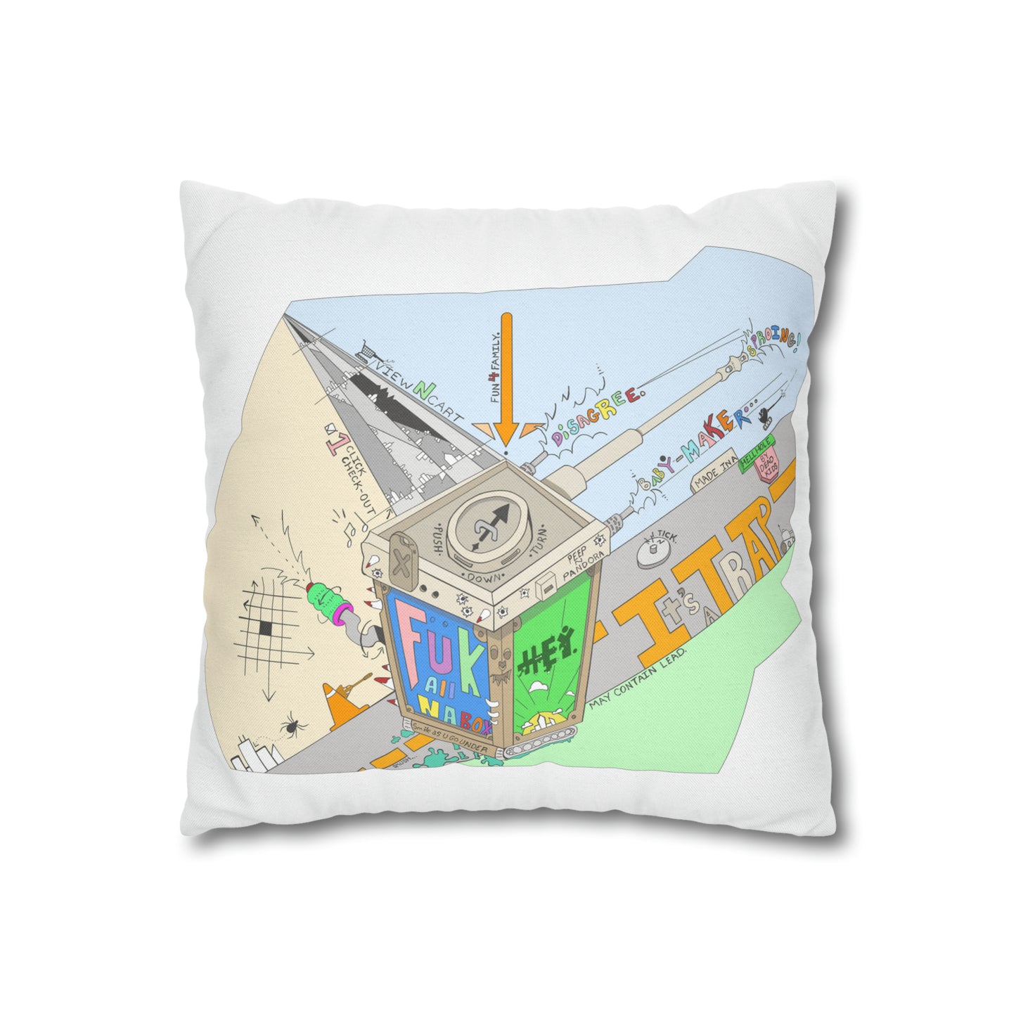 "Baby-Maker" Spun Polyester Square Pillow Case