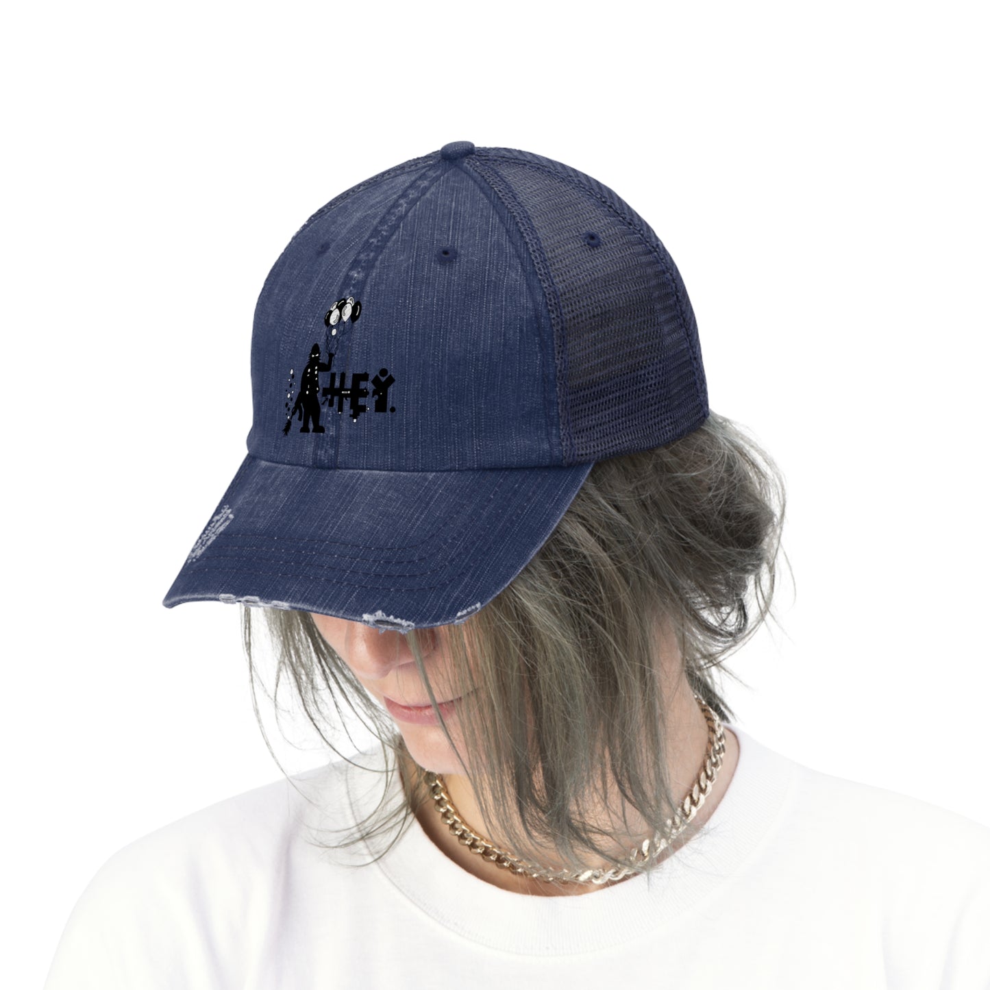 Hey Brand Balloon Logo Unisex Trucker Hat