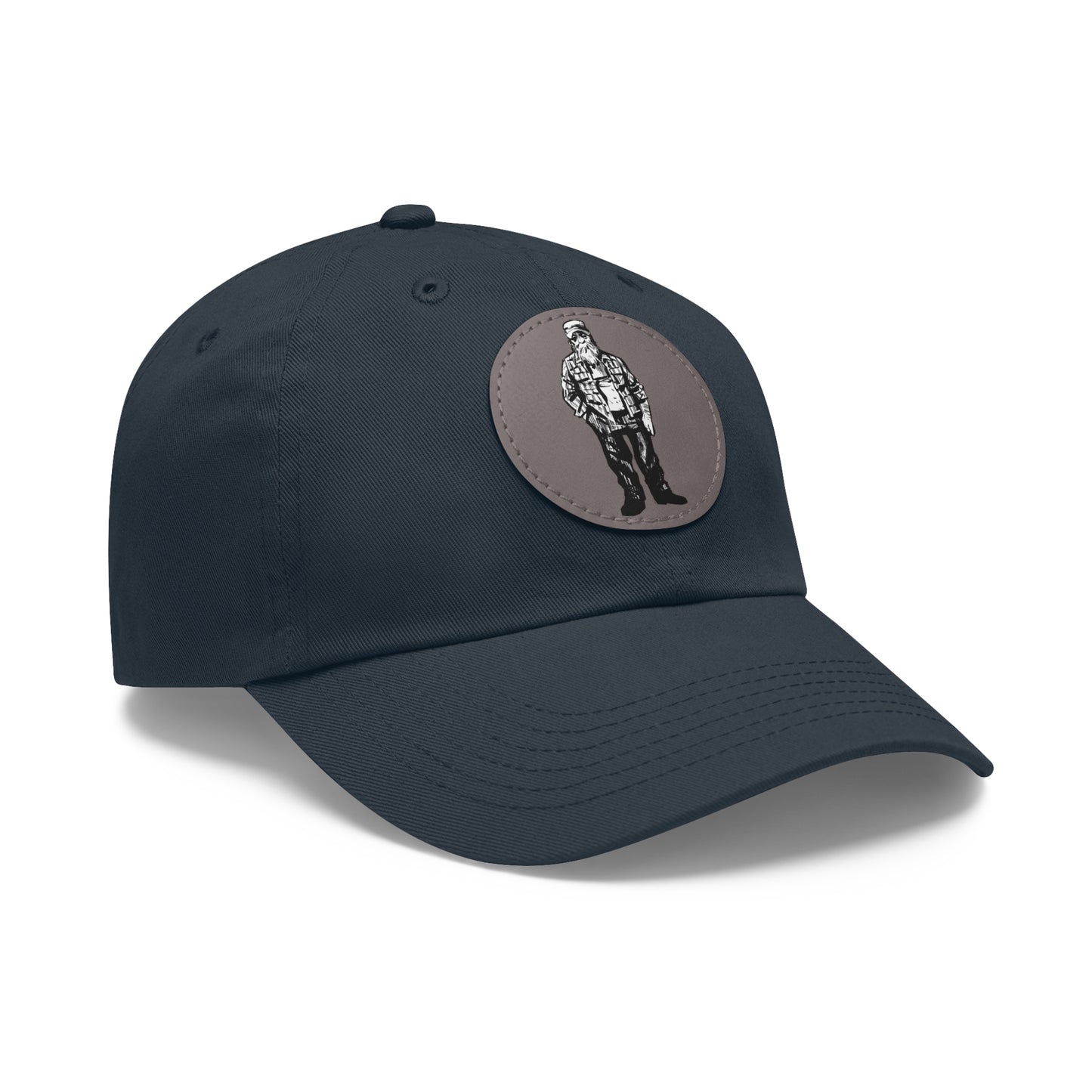 Salty-Guy" Dad Hat with Leather Patch (Round)