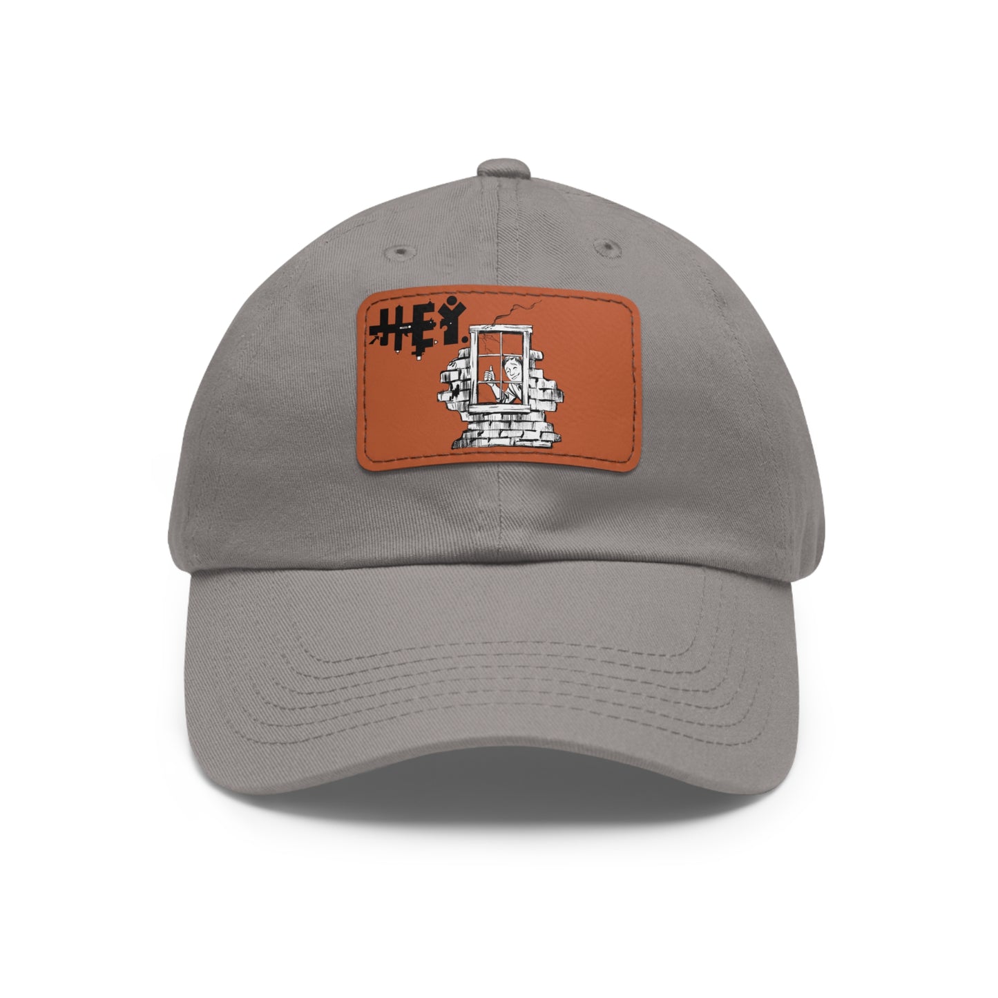 "That Guy, Frank" Dad Hat with Leather Patch (Rectangle)