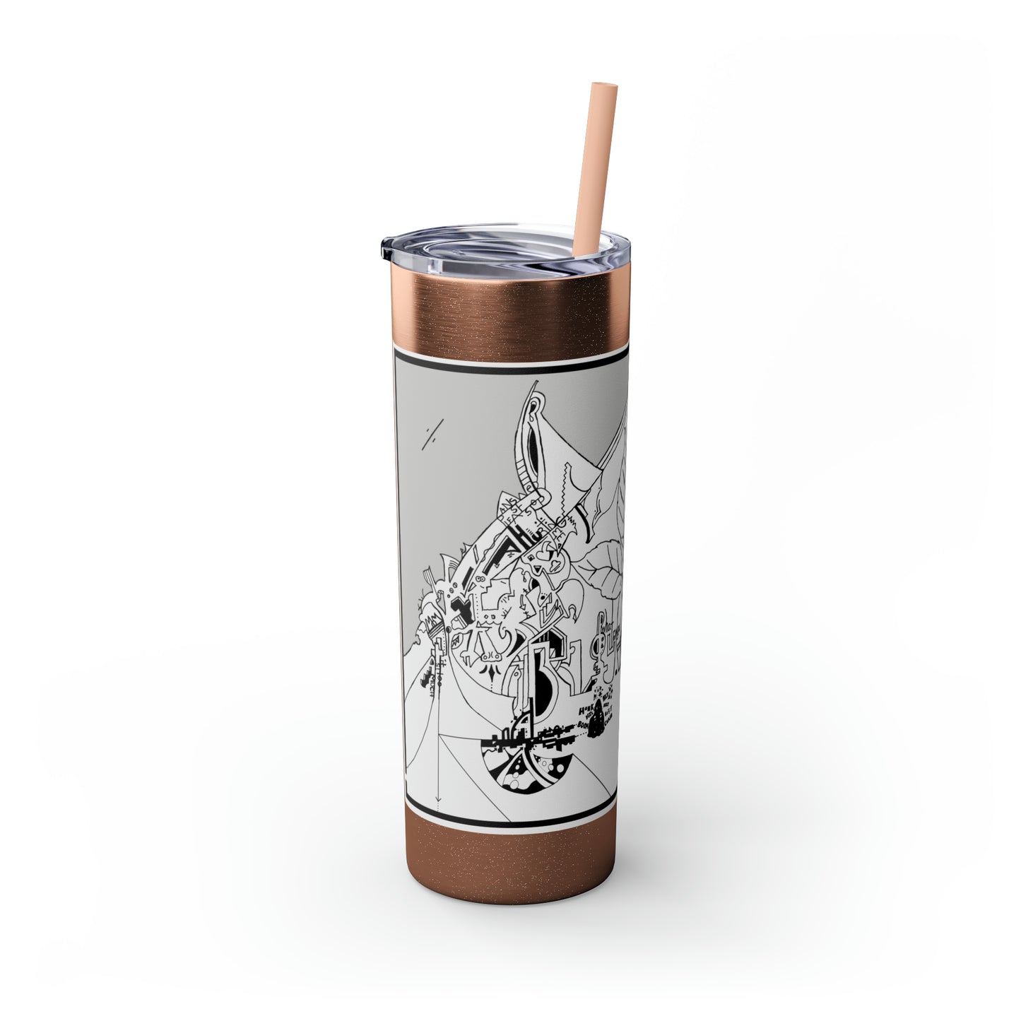 Skinny Tumbler with Straw, 20oz