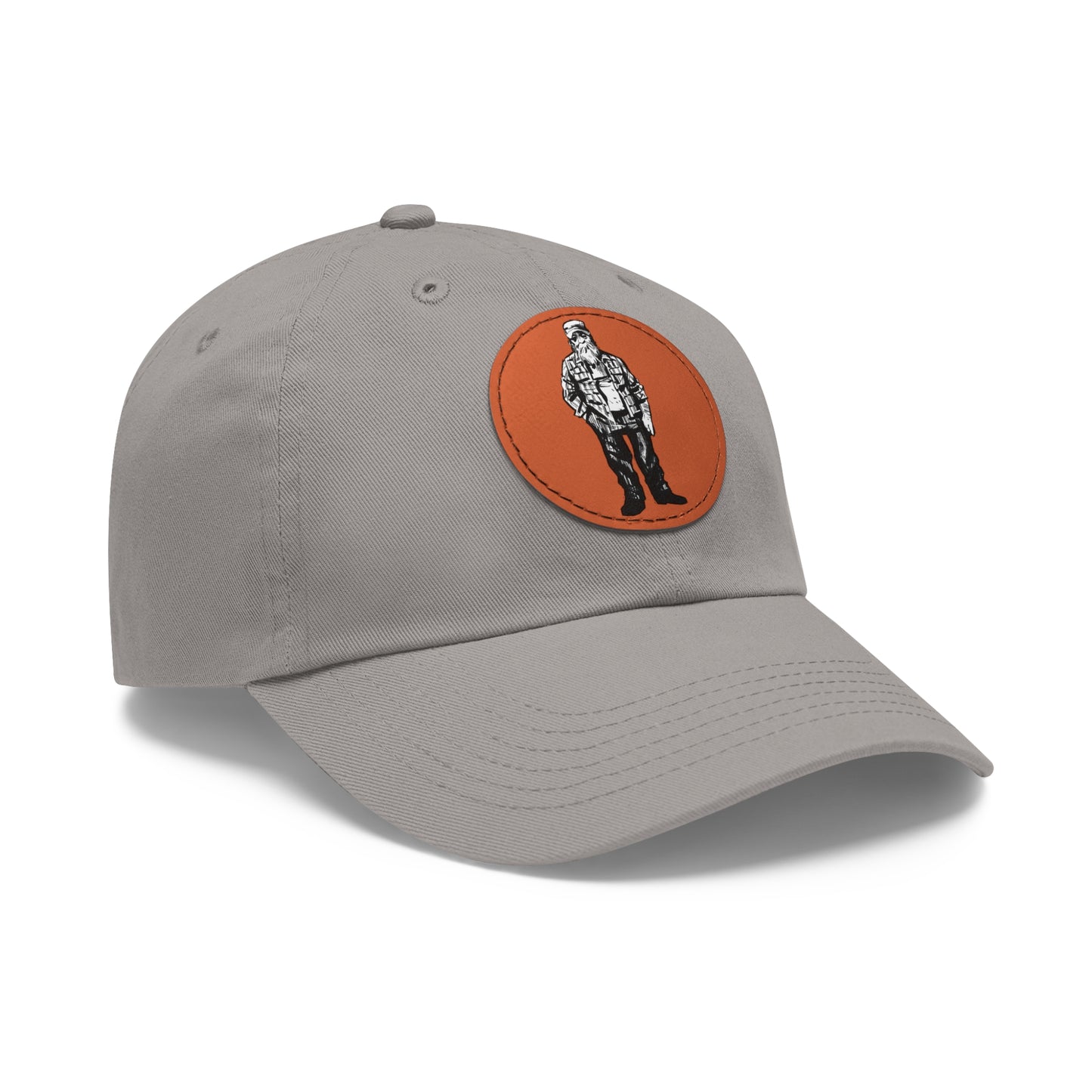 Salty-Guy" Dad Hat with Leather Patch (Round)