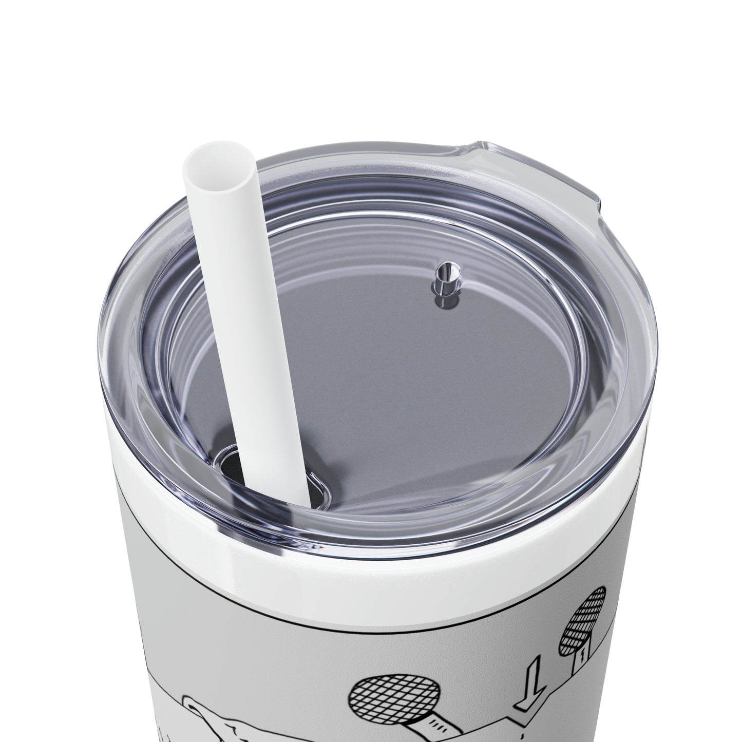 Skinny Tumbler with Straw, 20oz