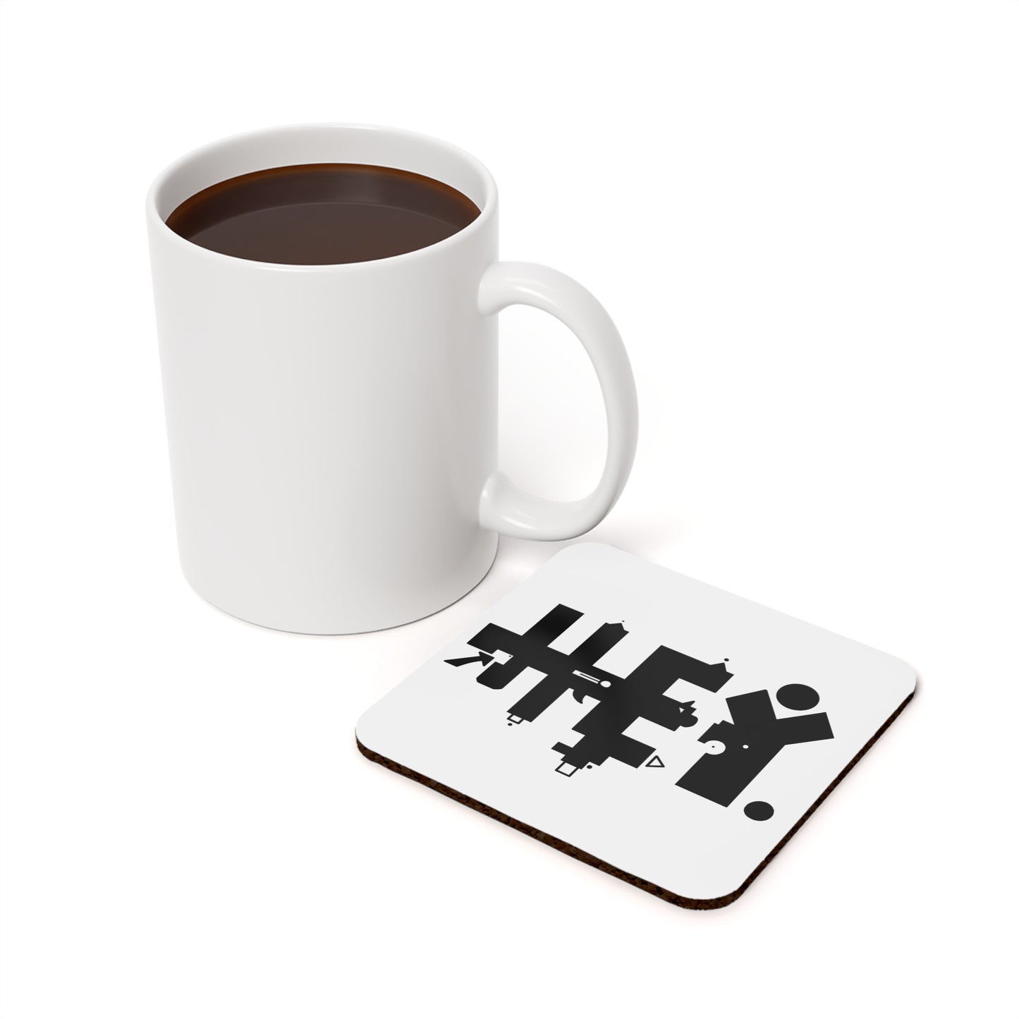 Hey. Brand Logo Cork Back Coaster