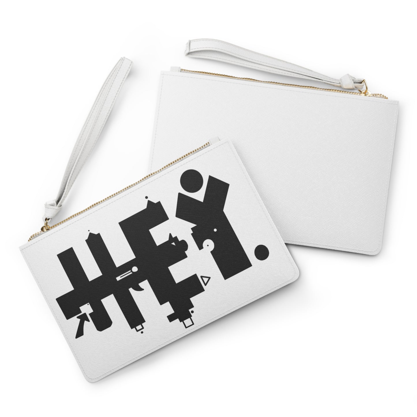 Hey. Brand Logo Clutch Bag