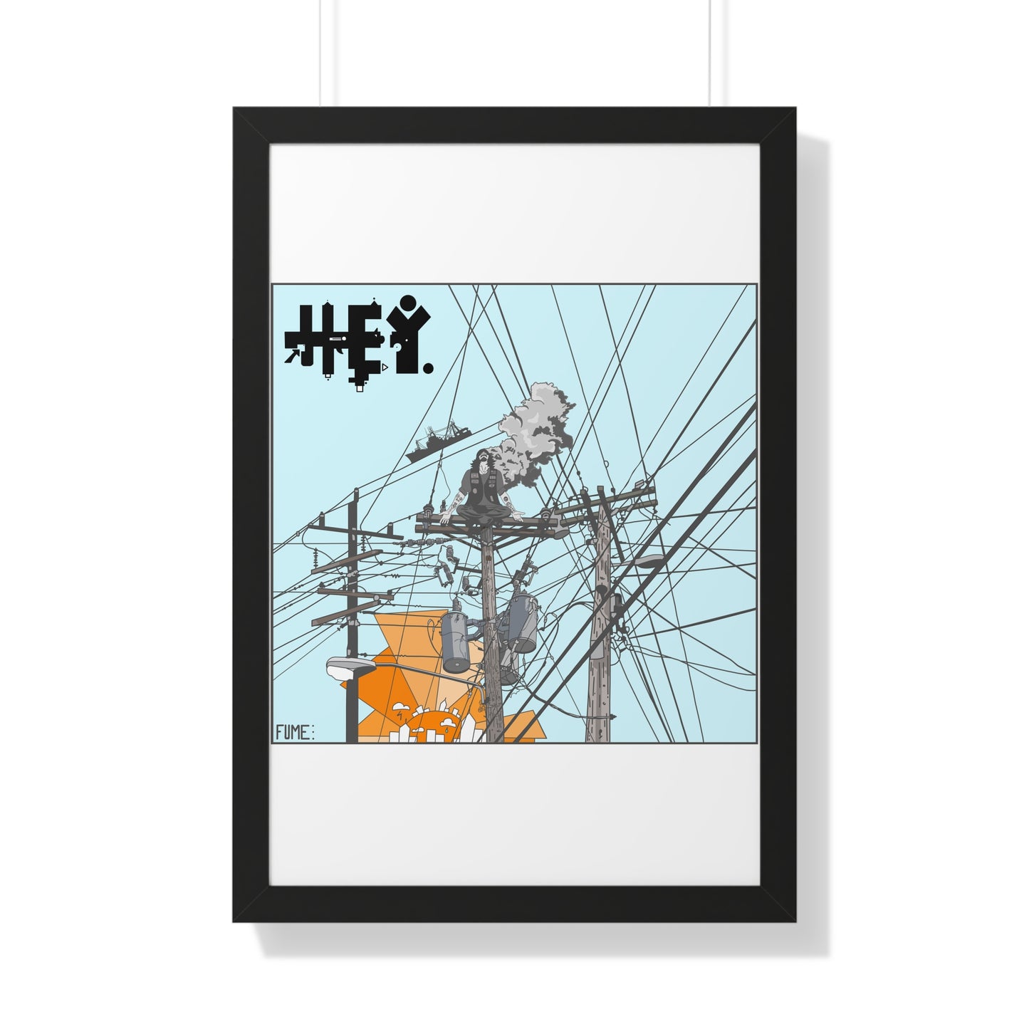 "Self-Immo" by Sietch Ramshackle Framed Vertical Poster