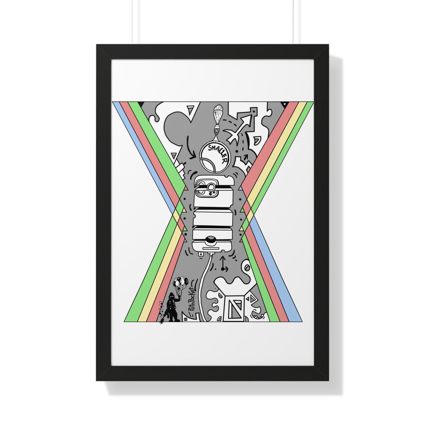 "Cell" by Jon Donovan Framed Vertical Poster