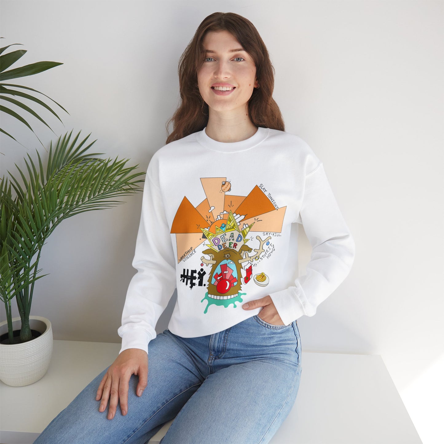 "All I Want For Christmas Is An Anti-Drone Defense System" Unisex Heavy Blend™ Crewneck Sweatshirt