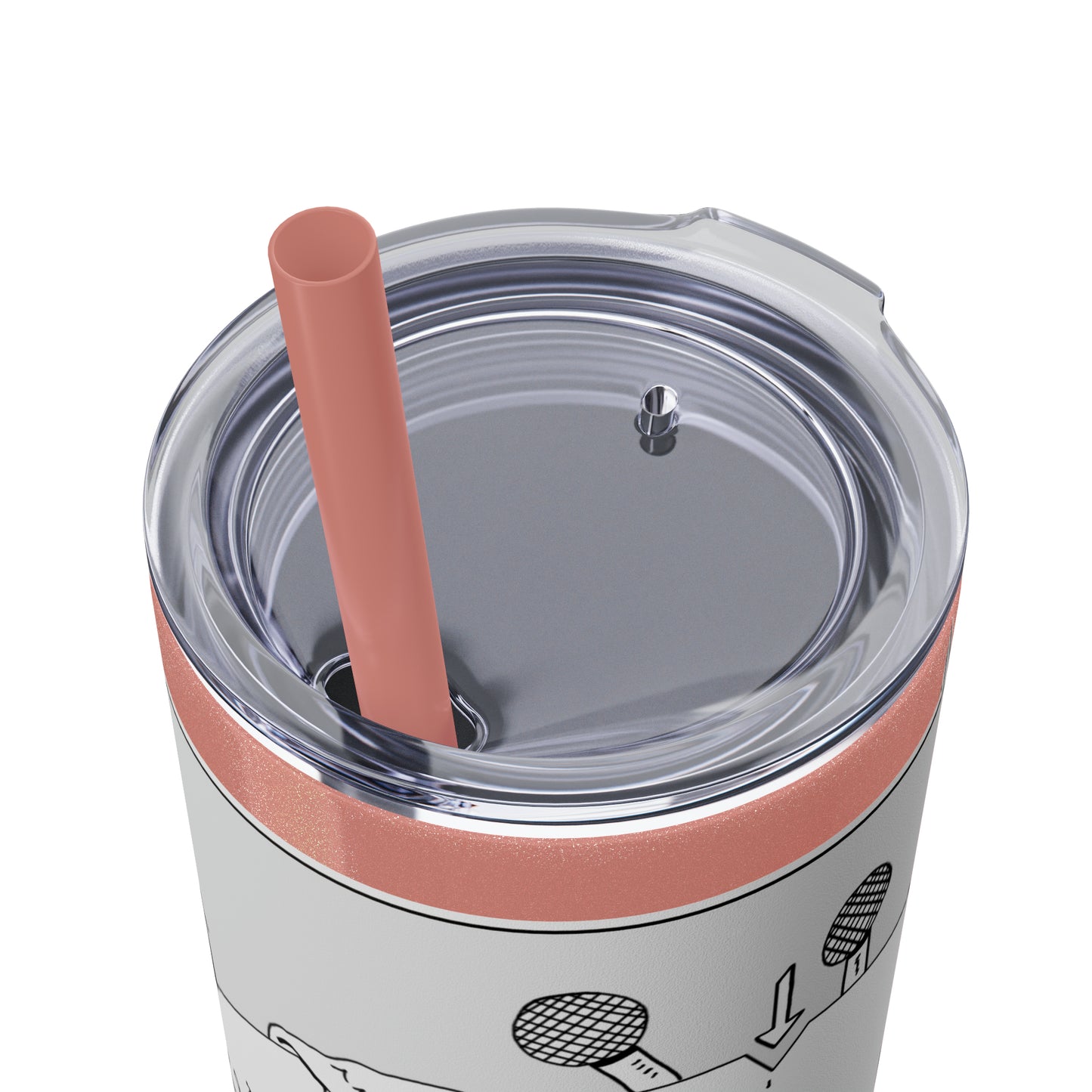 Skinny Tumbler with Straw, 20oz