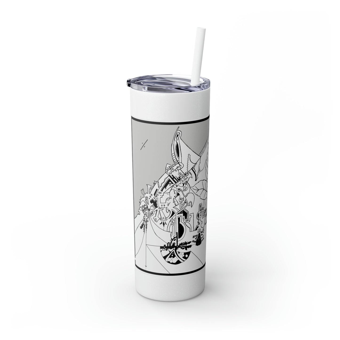 Skinny Tumbler with Straw, 20oz