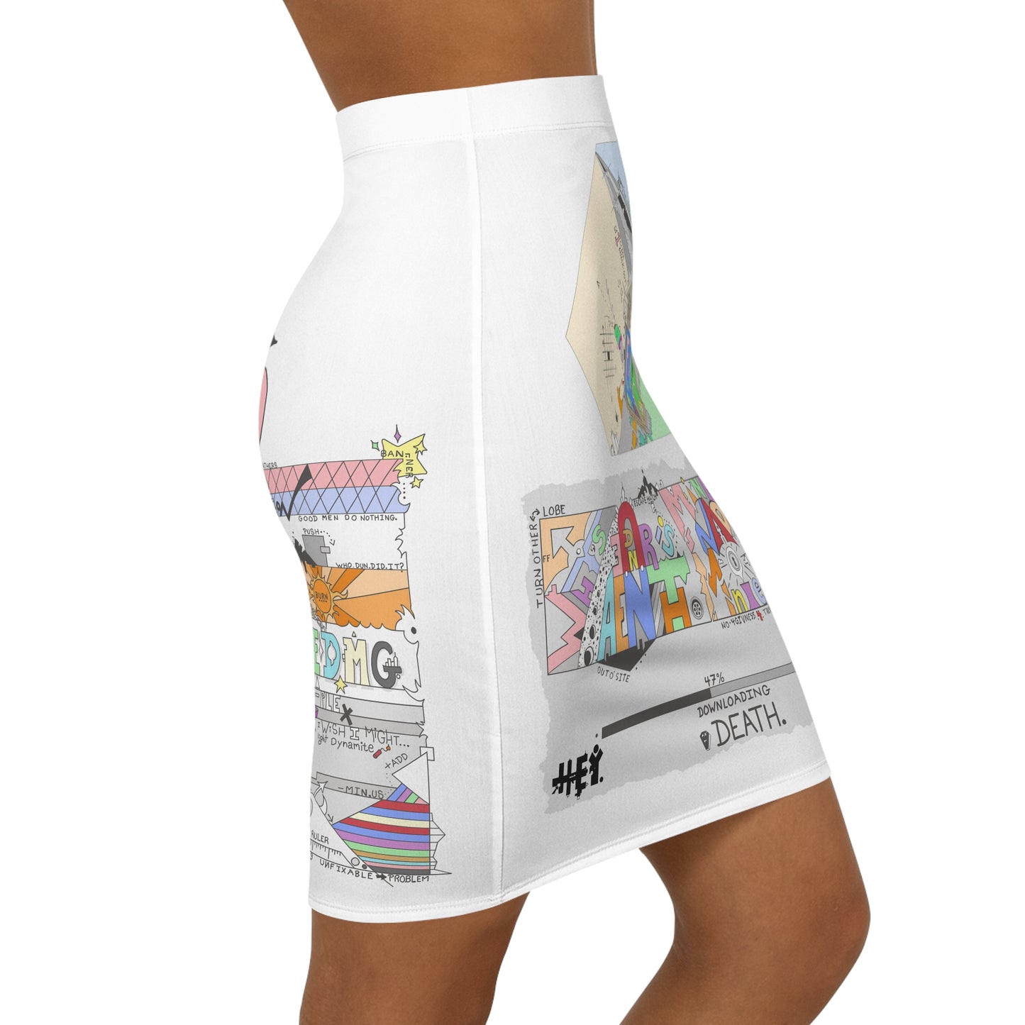 "Ima.Fancy.Fukker" Women's Mini Skirt (AOP)