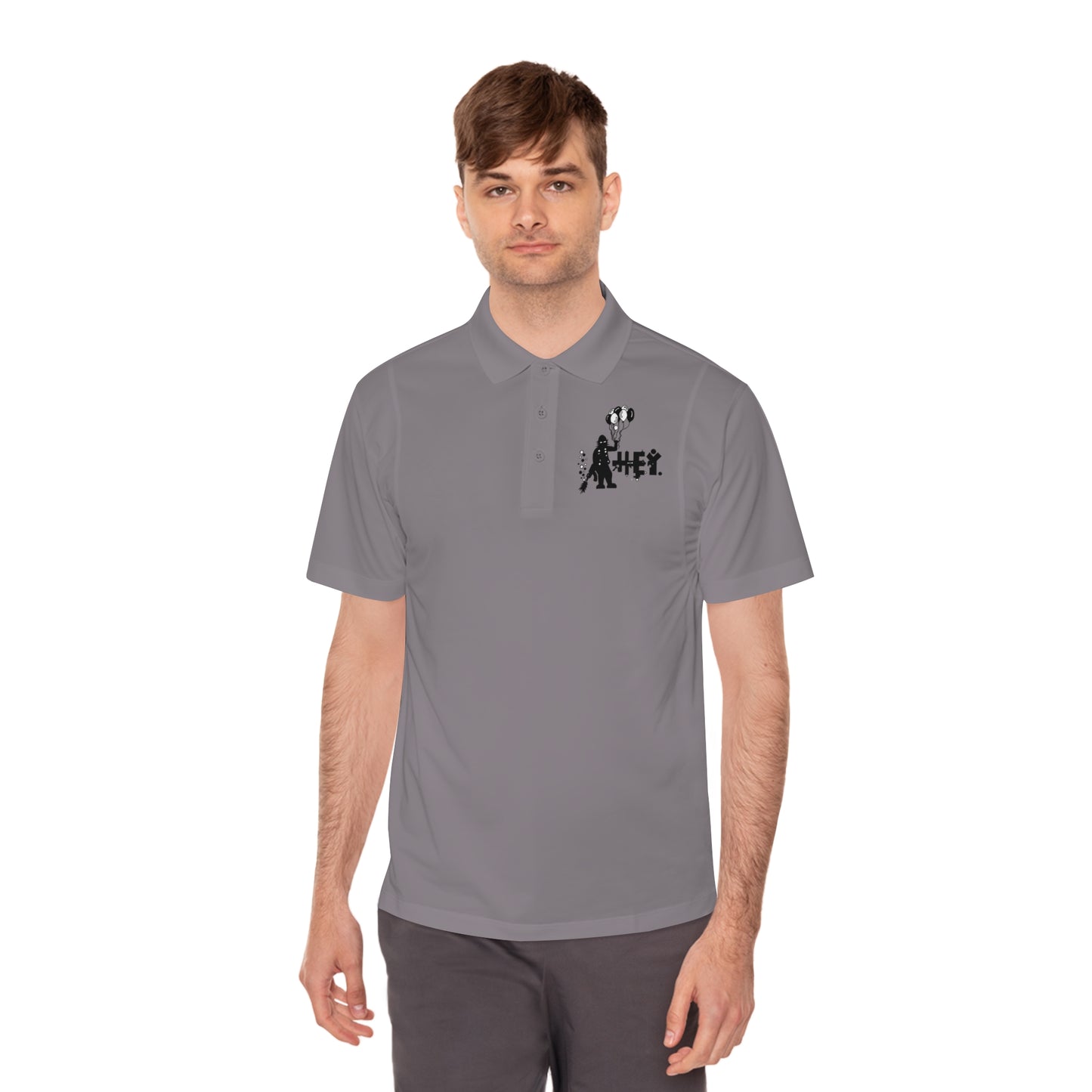 "Hey Balloons" Men's Sport Polo Shirt